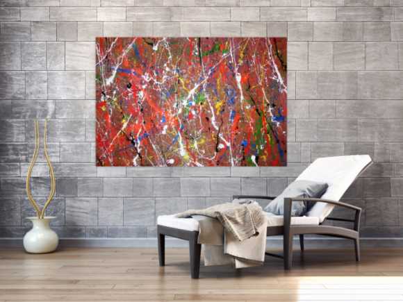 Abstraktes Acrylbild bunt & modern