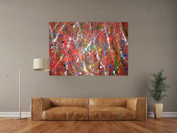 Abstraktes Acrylbild bunt & modern