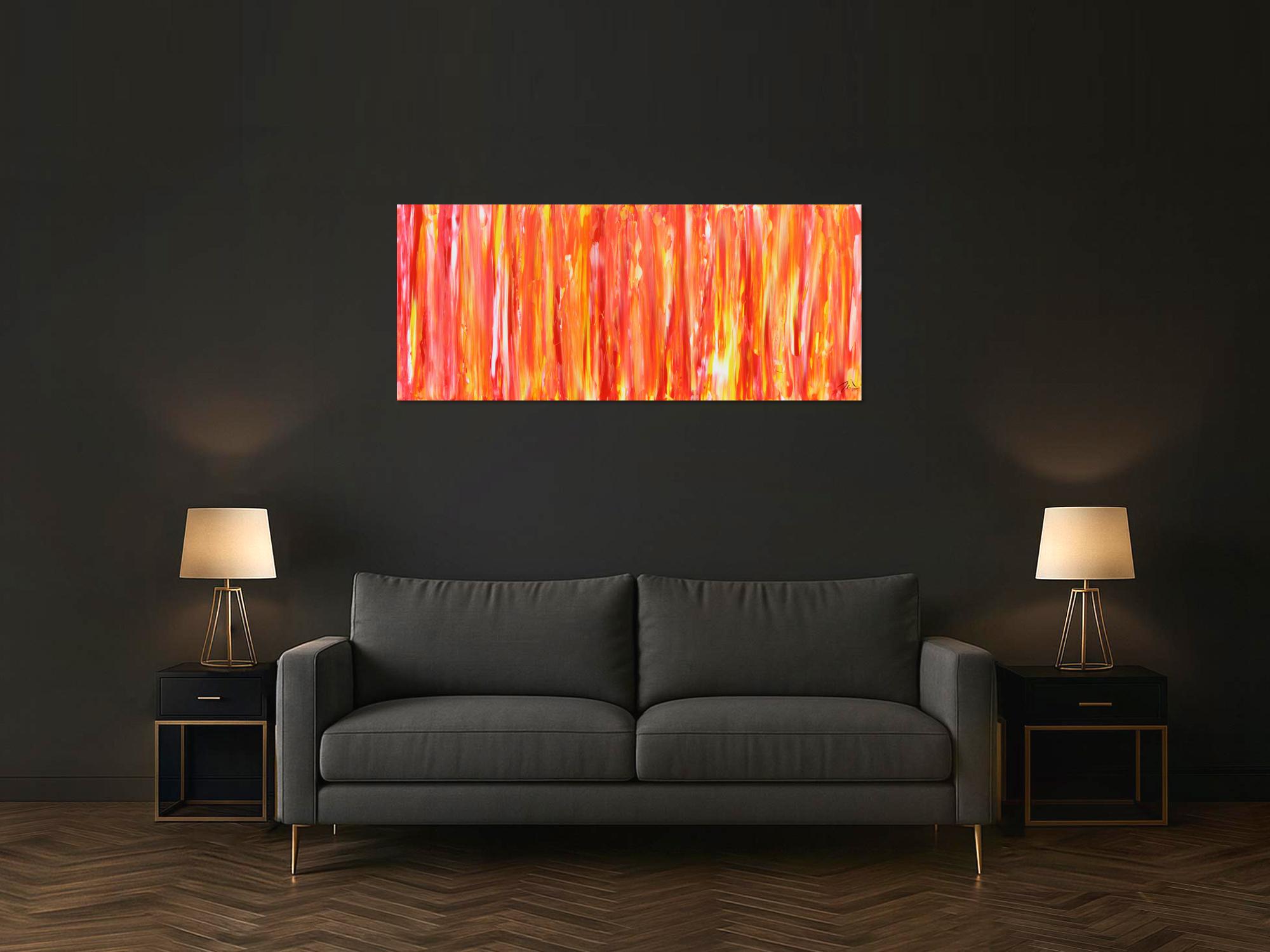 Modernes Acrylbild orange gemütlich schlicht