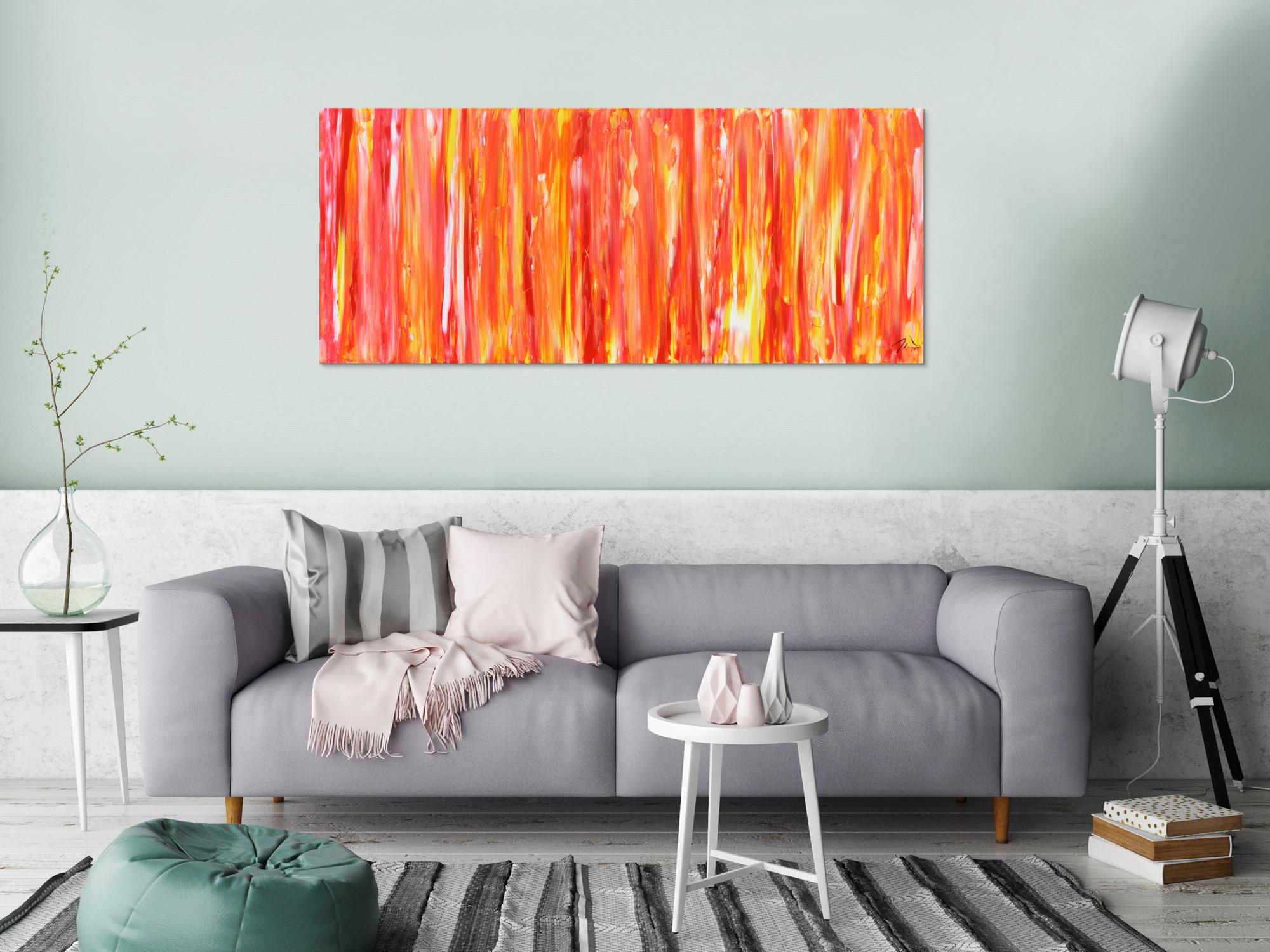 Modernes Acrylbild orange gemütlich schlicht