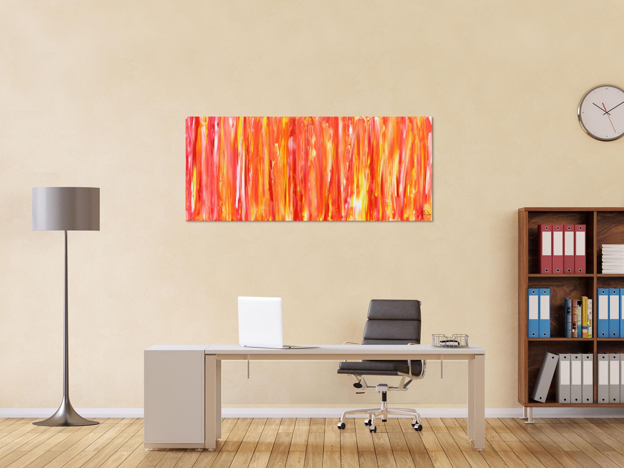 Modernes Acrylbild orange gemütlich schlicht