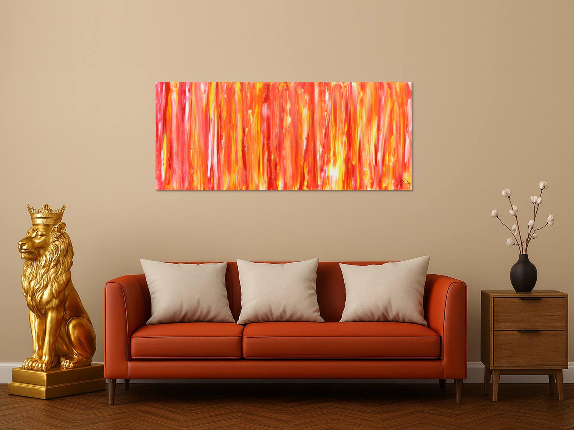 Modernes Acrylbild orange gemütlich schlicht