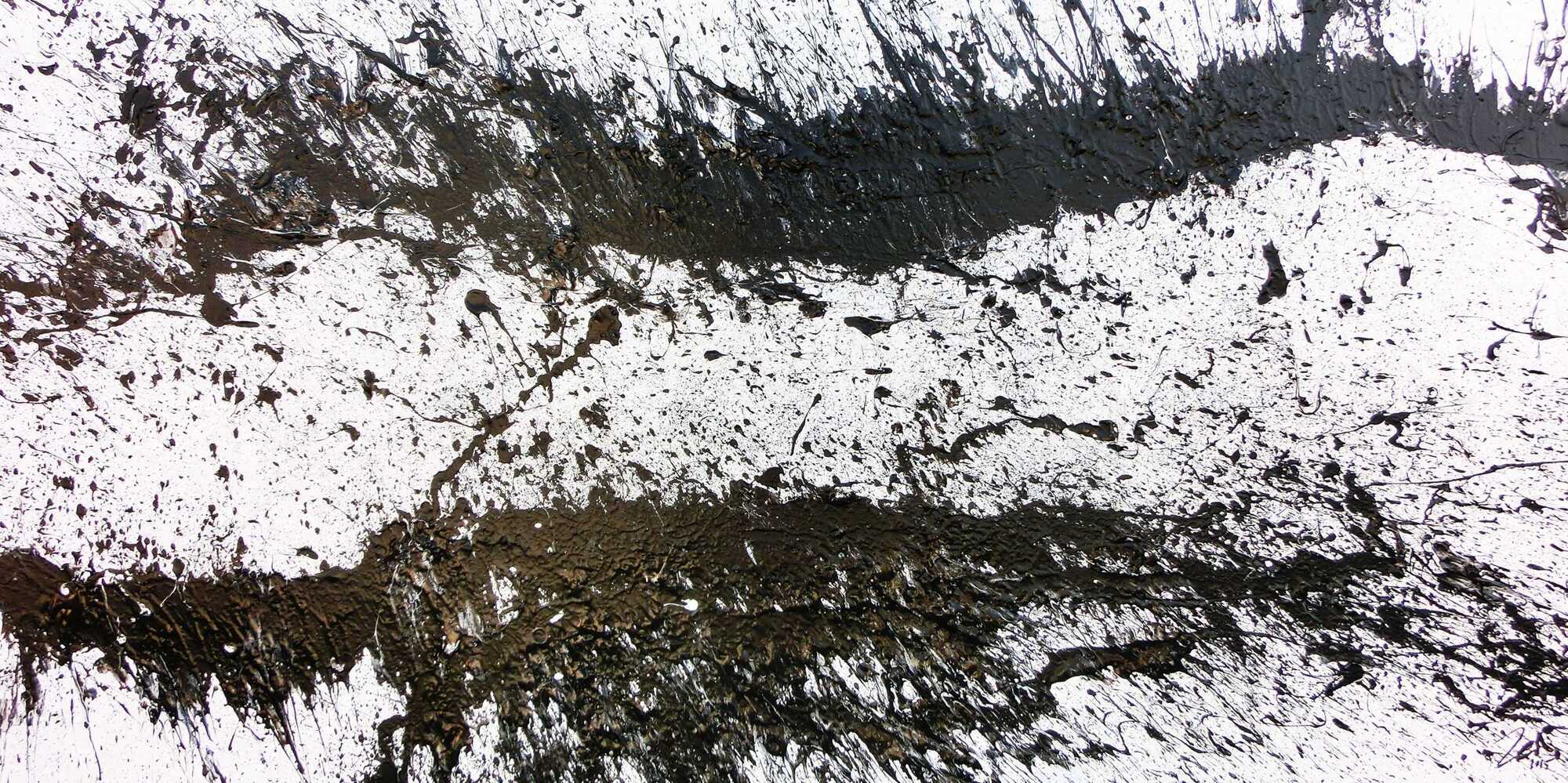 Modernes Acrylgemälde schwarz weiß abstrakt