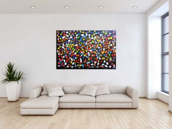 Buntes Acrylbild abstrakt viele Farben modern
