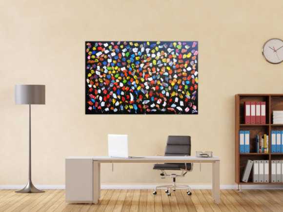 Buntes Acrylbild abstrakt viele Farben modern
