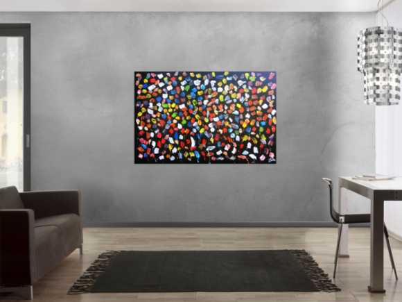 Buntes Acrylbild abstrakt viele Farben modern