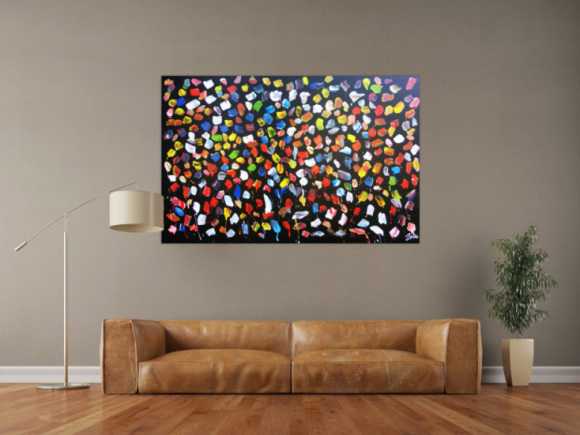 Buntes Acrylbild abstrakt viele Farben modern