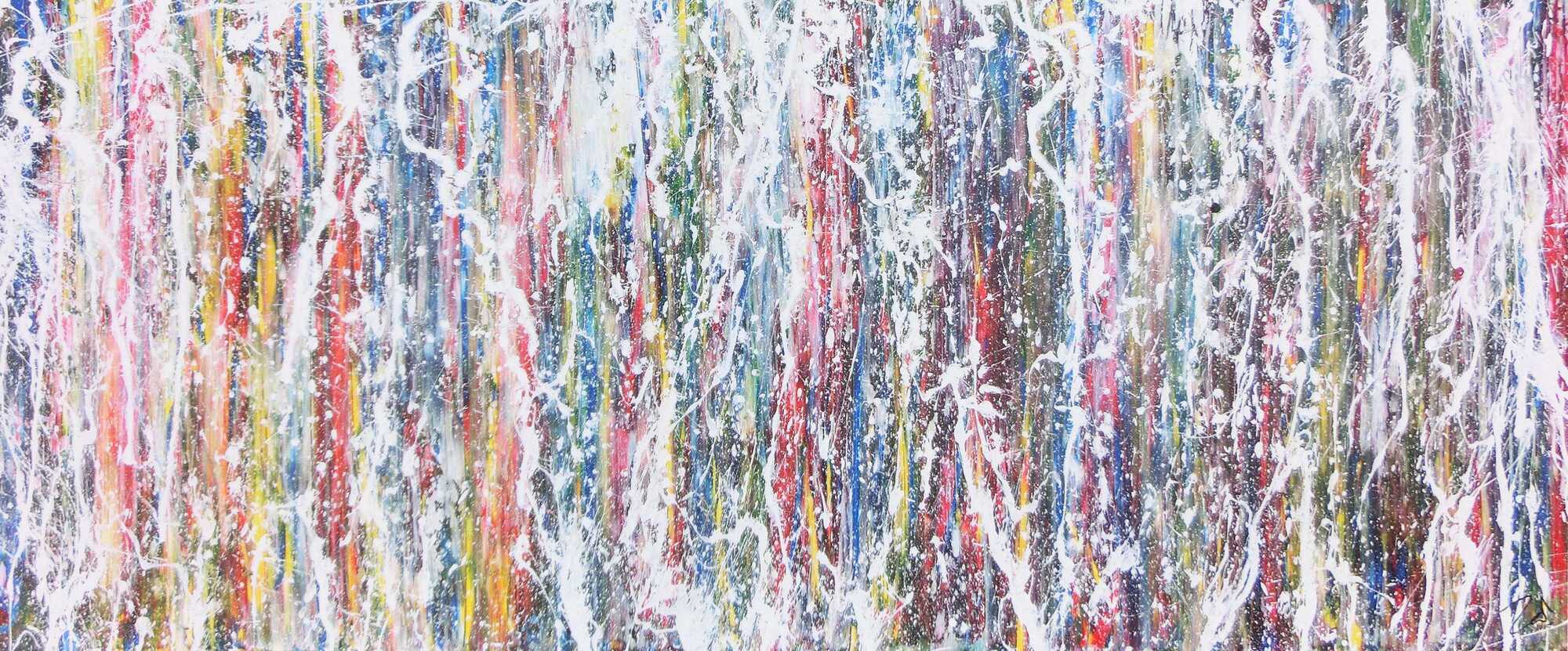 Abstraktes Acrylbild bunt modern farbenfroh