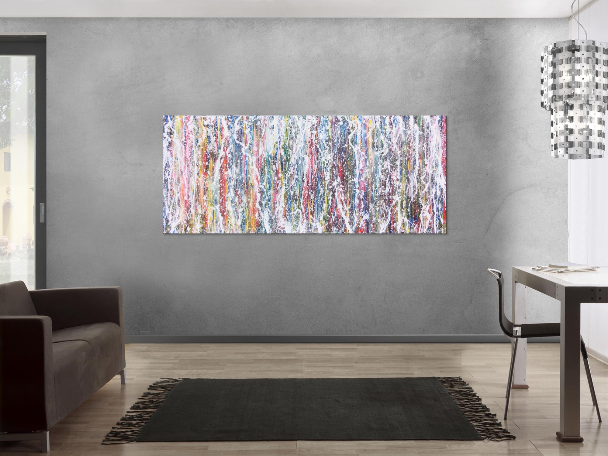 Abstraktes Acrylbild bunt modern farbenfroh