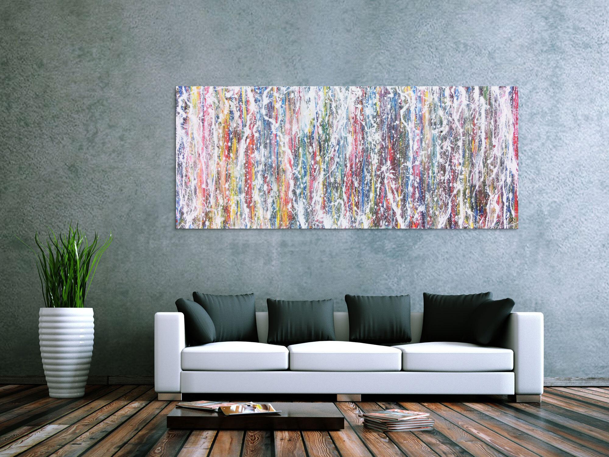 Abstraktes Acrylbild bunt modern farbenfroh