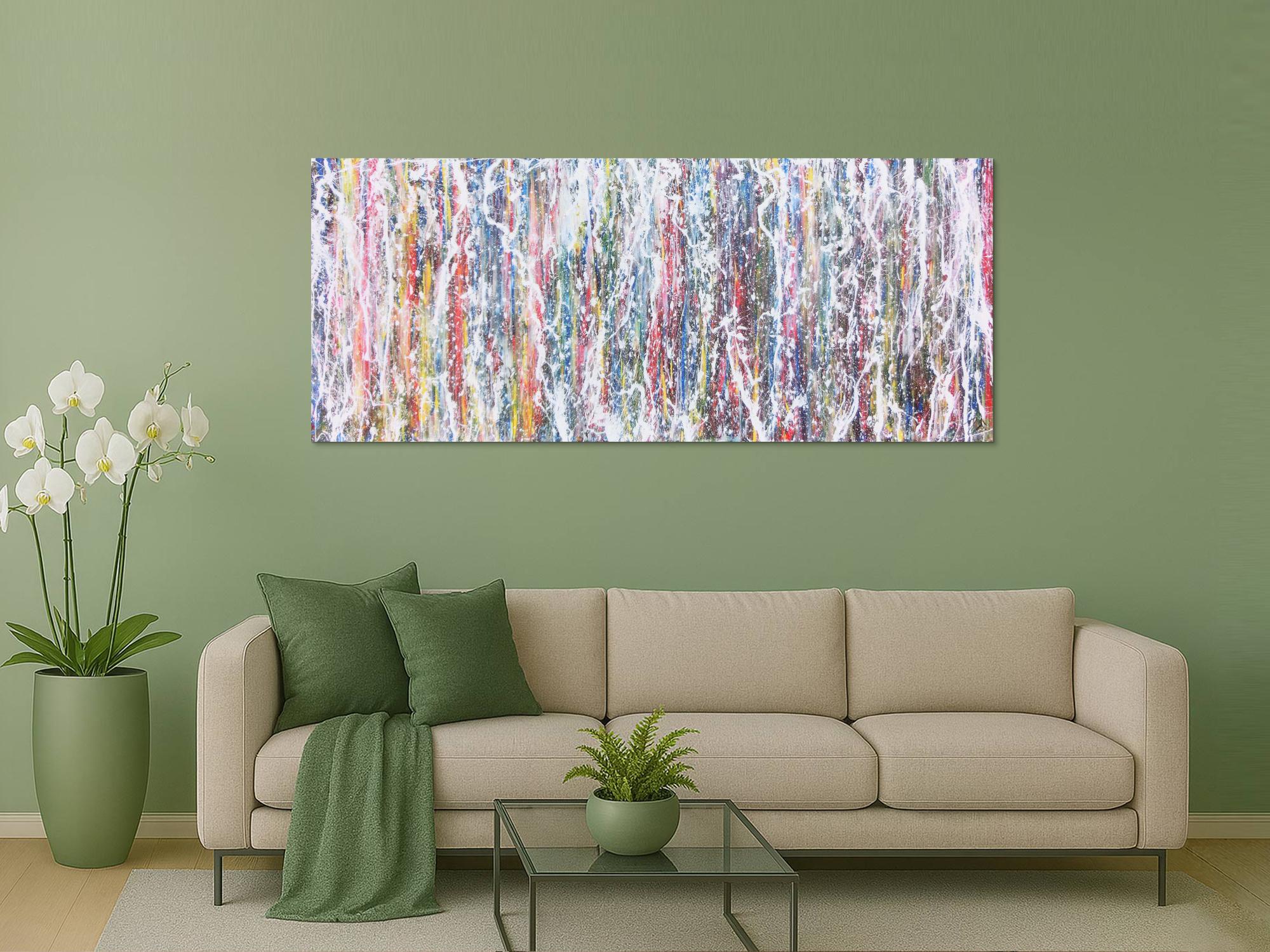 Abstraktes Acrylbild bunt modern farbenfroh