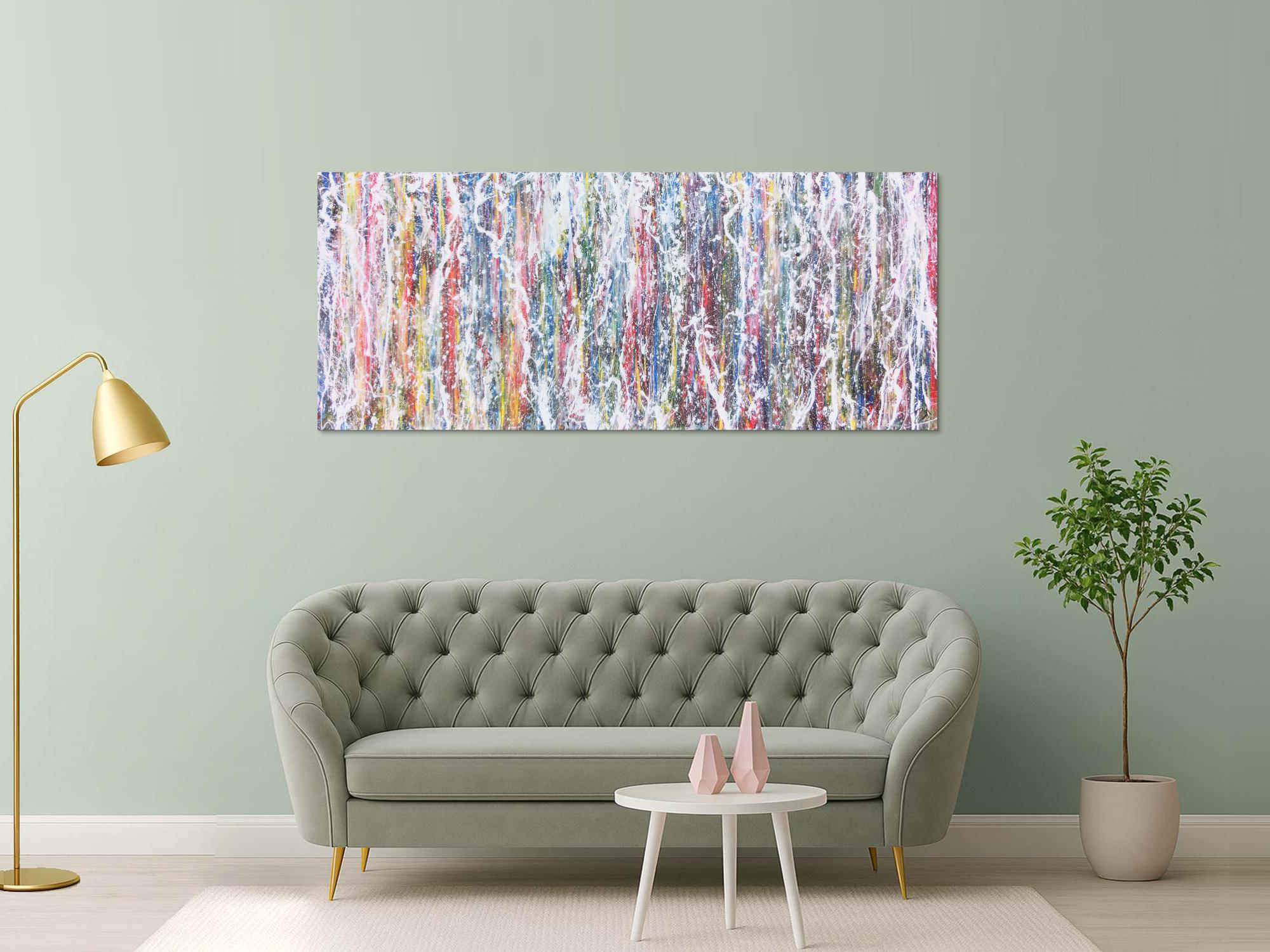 Abstraktes Acrylbild bunt modern farbenfroh