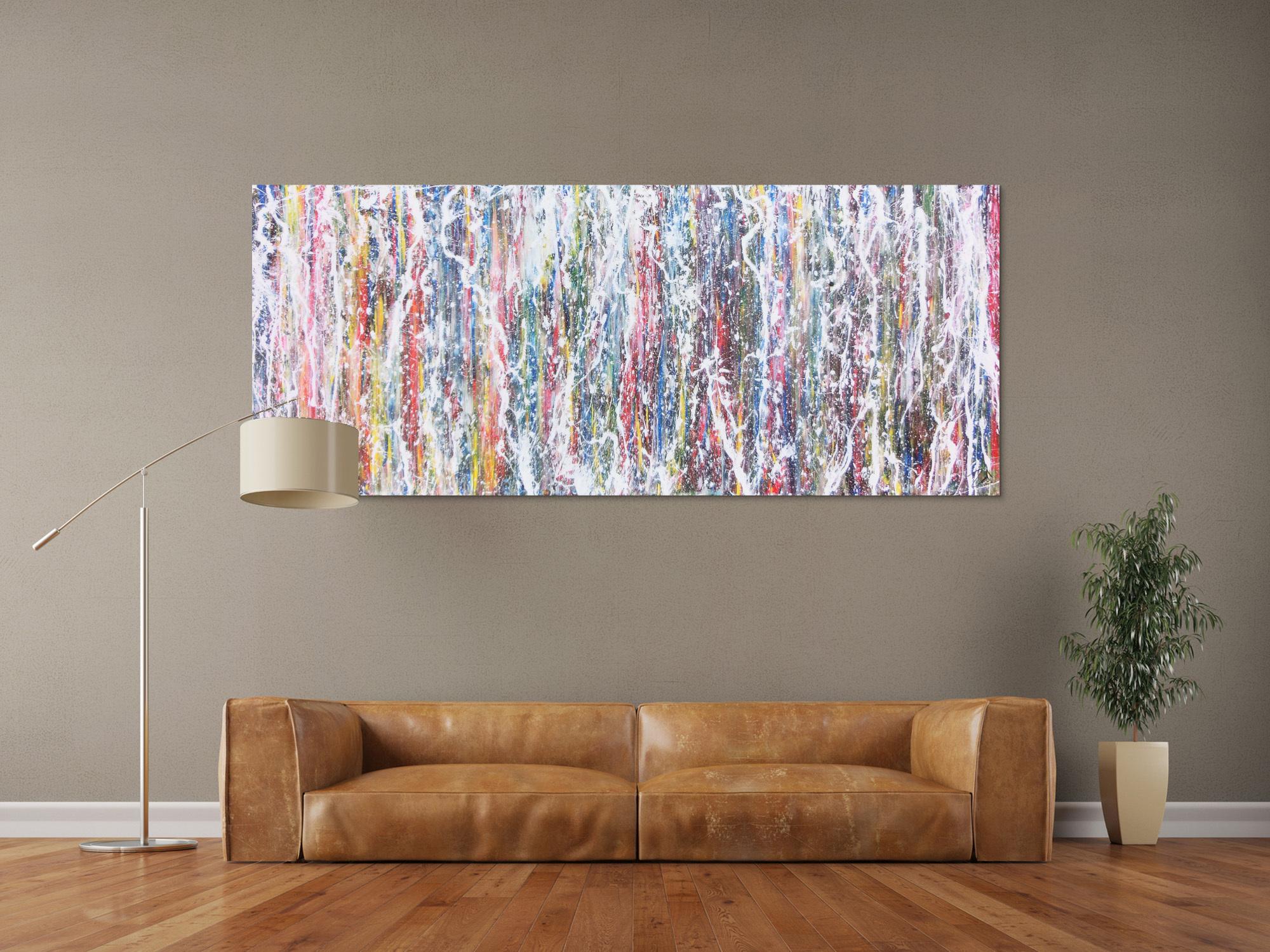 Abstraktes Acrylbild bunt modern farbenfroh