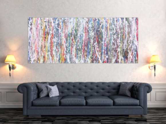 Abstraktes Acrylbild bunt modern farbenfroh