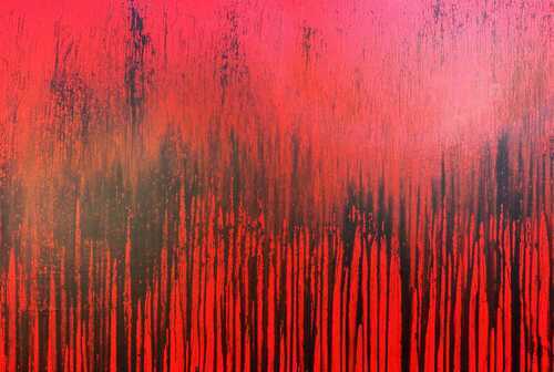 Modernes Acrylbild minimalistisch in rot abstrakt