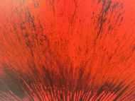 Detailaufnahme Modernes Acrylbild minimalistisch in rot abstrakt