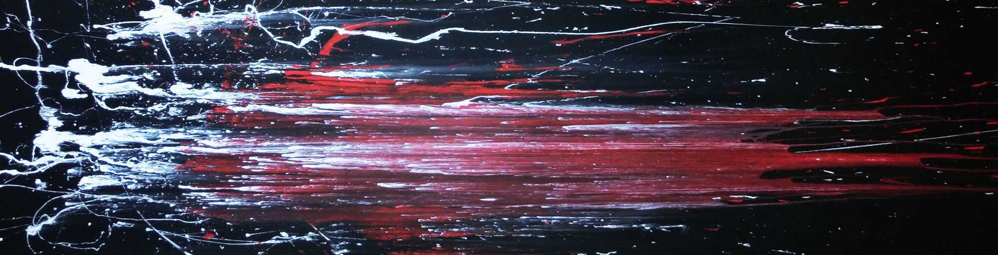 Abstraktes Acryl Gemälde schwarz/rot