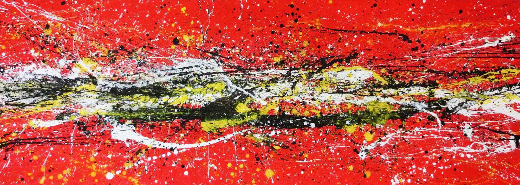 Abstraktes Gemälde rot