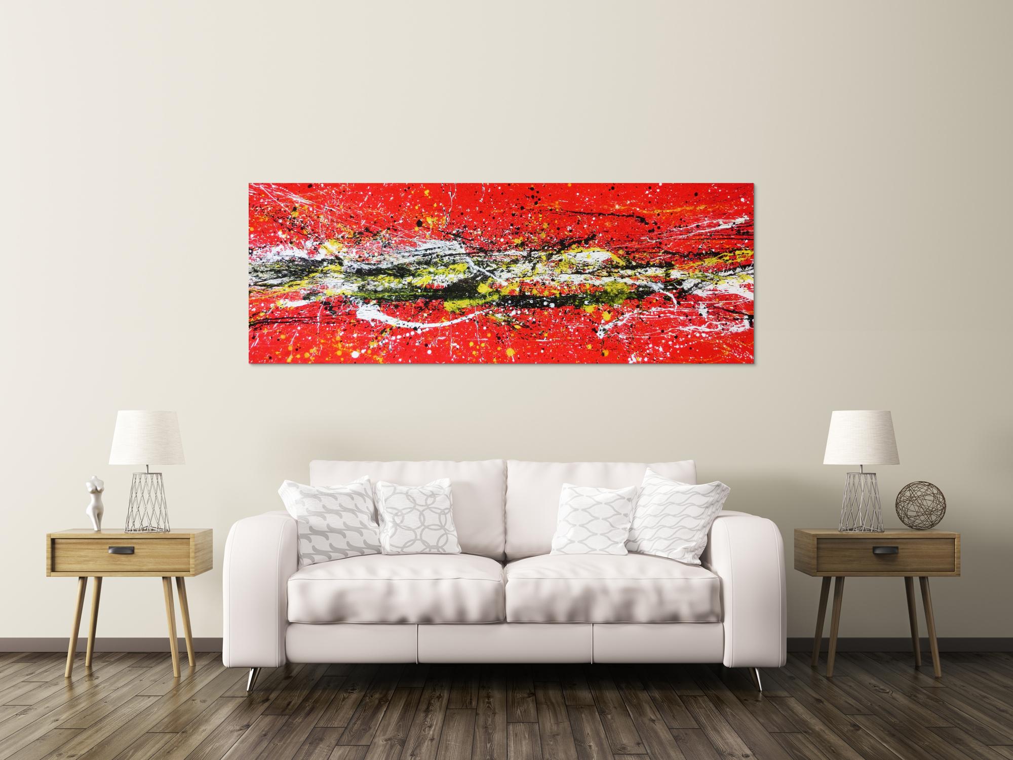 Abstraktes Gemälde rot