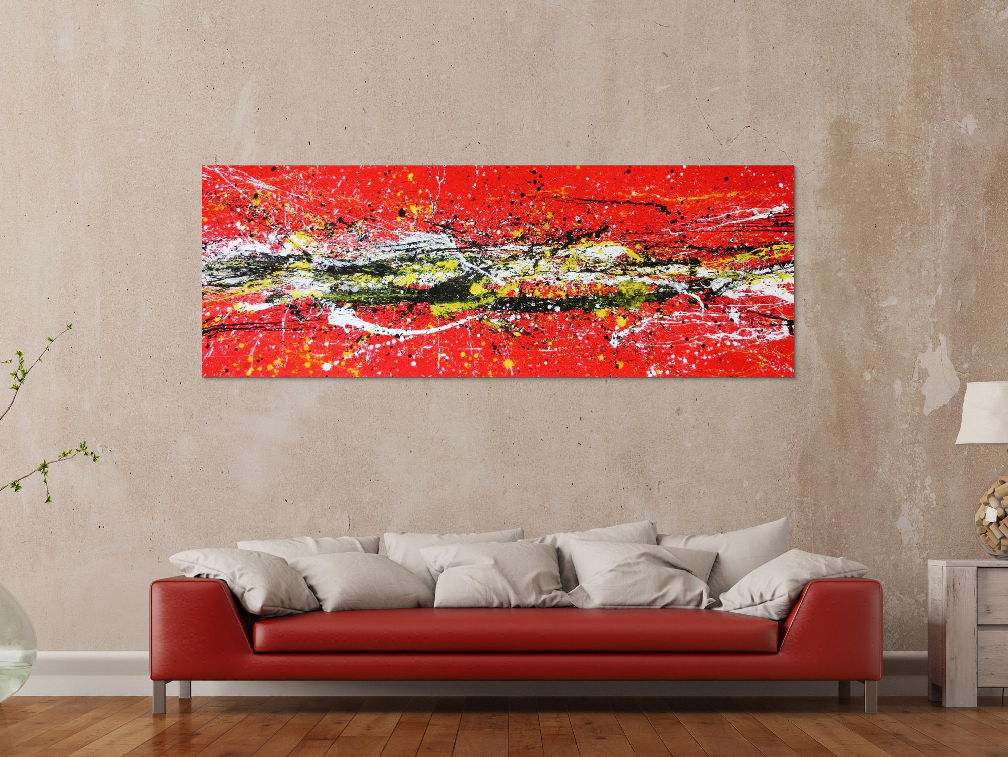 Abstraktes Gemälde rot
