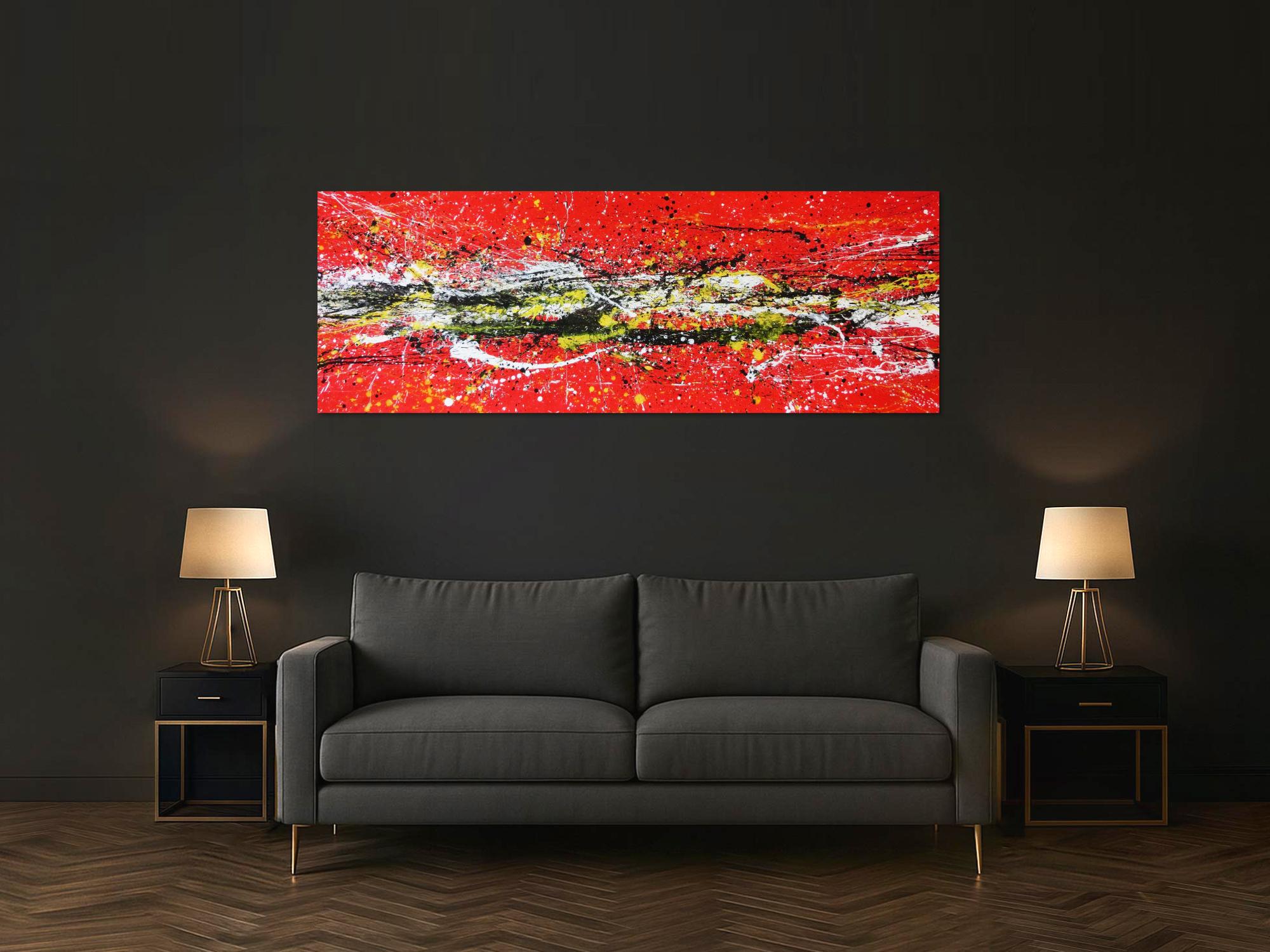 Abstraktes Gemälde rot