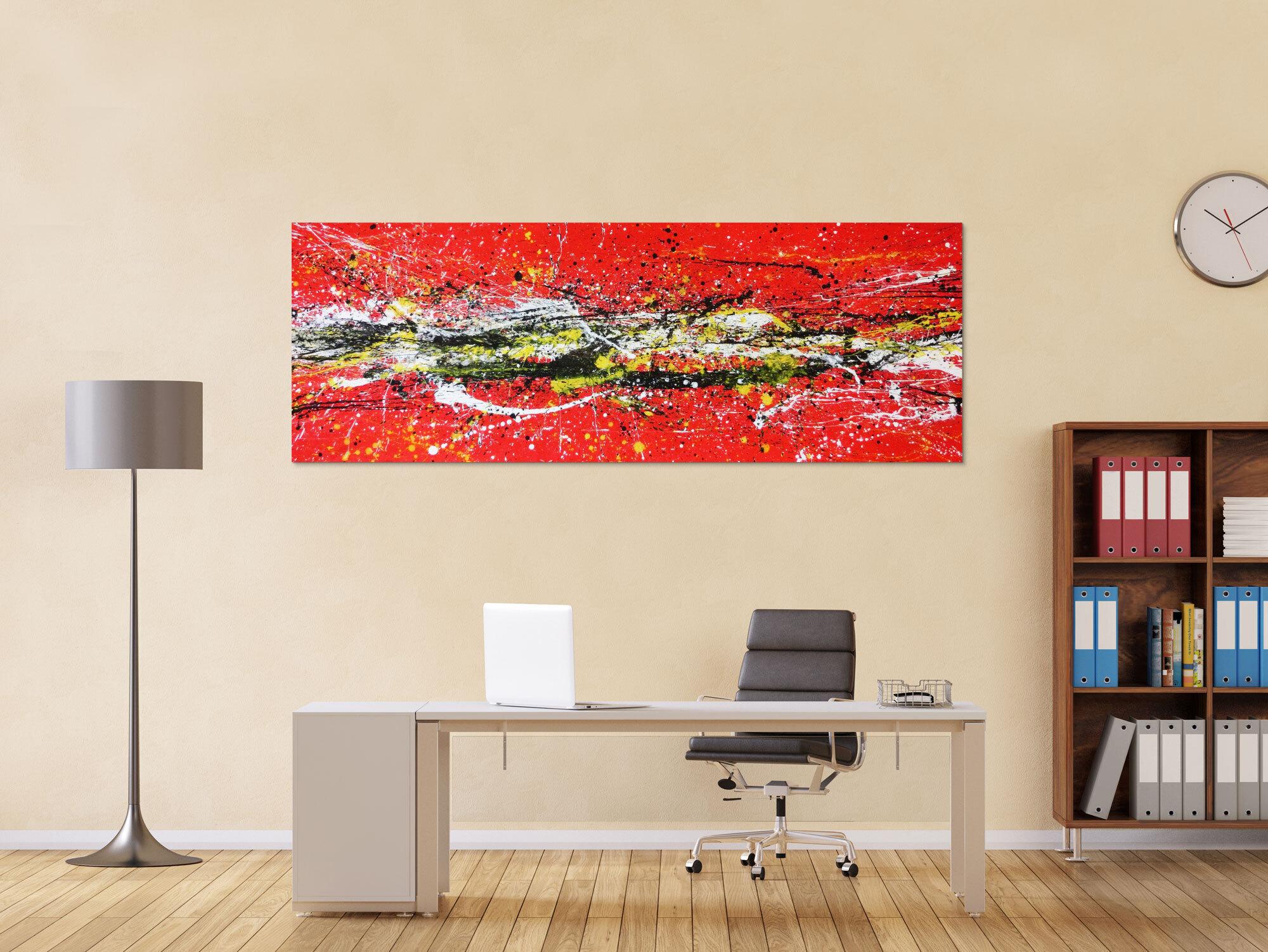 Abstraktes Gemälde rot