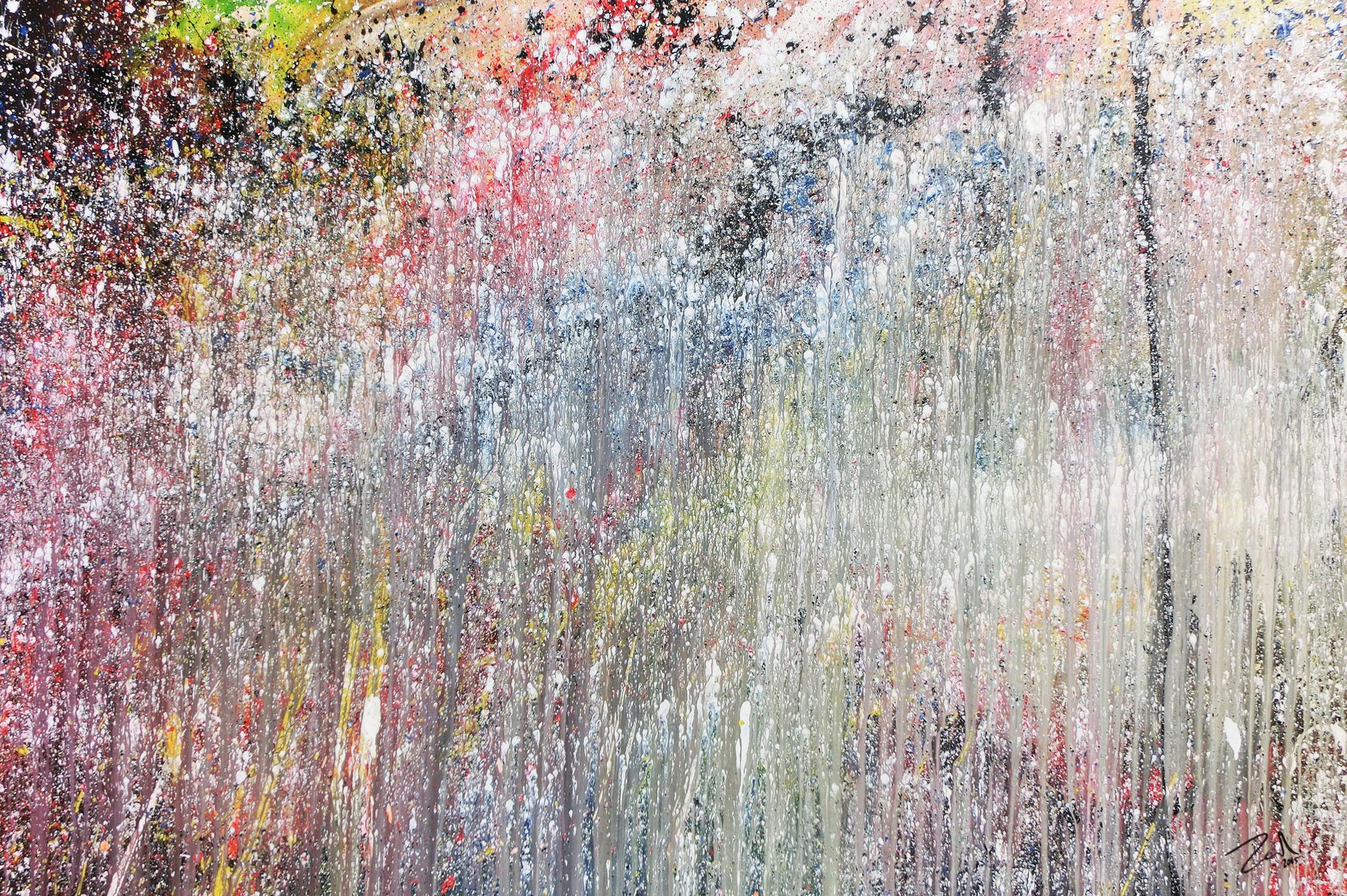 Abstraktes Acrylbild bunt modern schönes Gemälde