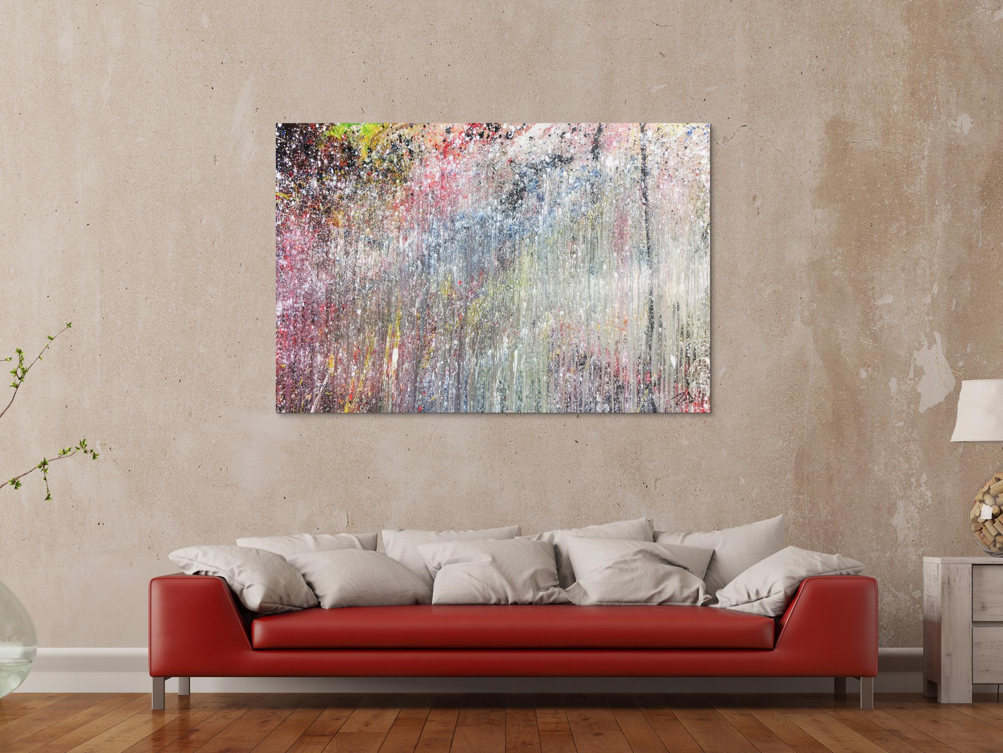 Abstraktes Acrylbild bunt modern schönes Gemälde