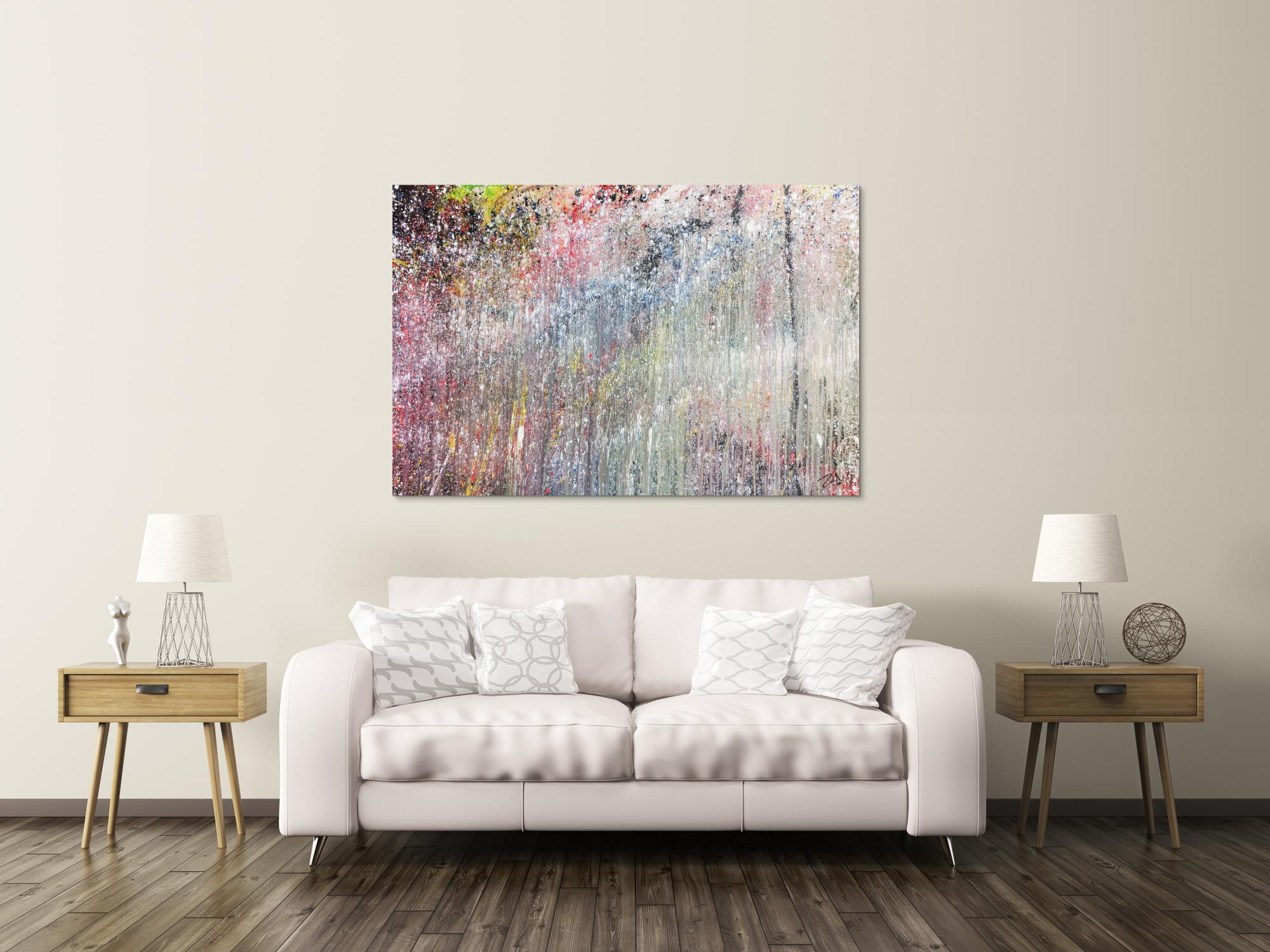 Abstraktes Acrylbild bunt modern schönes Gemälde