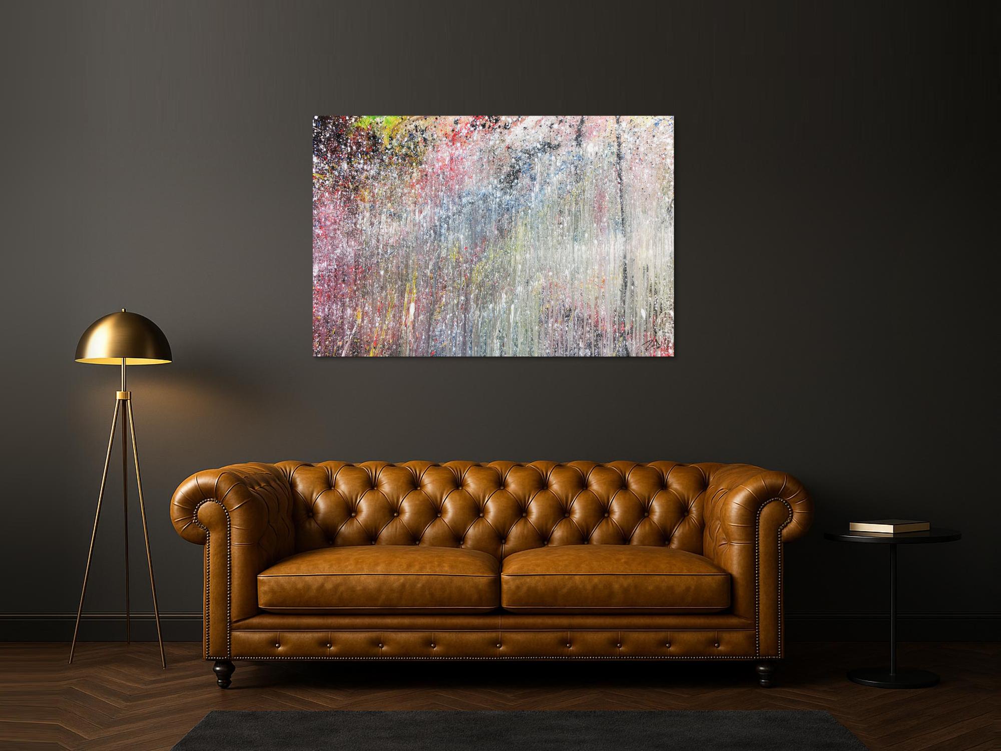 Abstraktes Acrylbild bunt modern schönes Gemälde