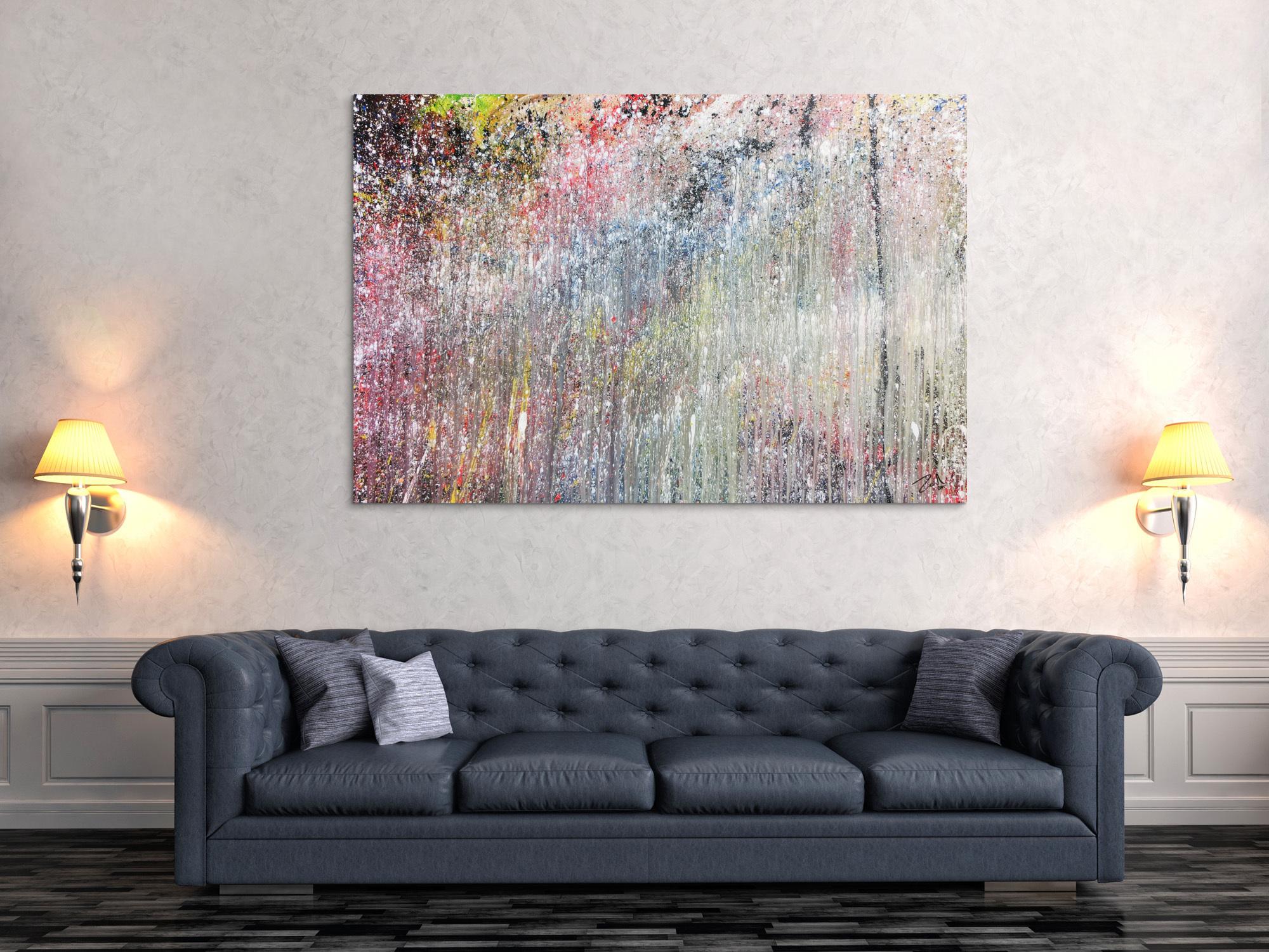 Abstraktes Acrylbild bunt modern schönes Gemälde