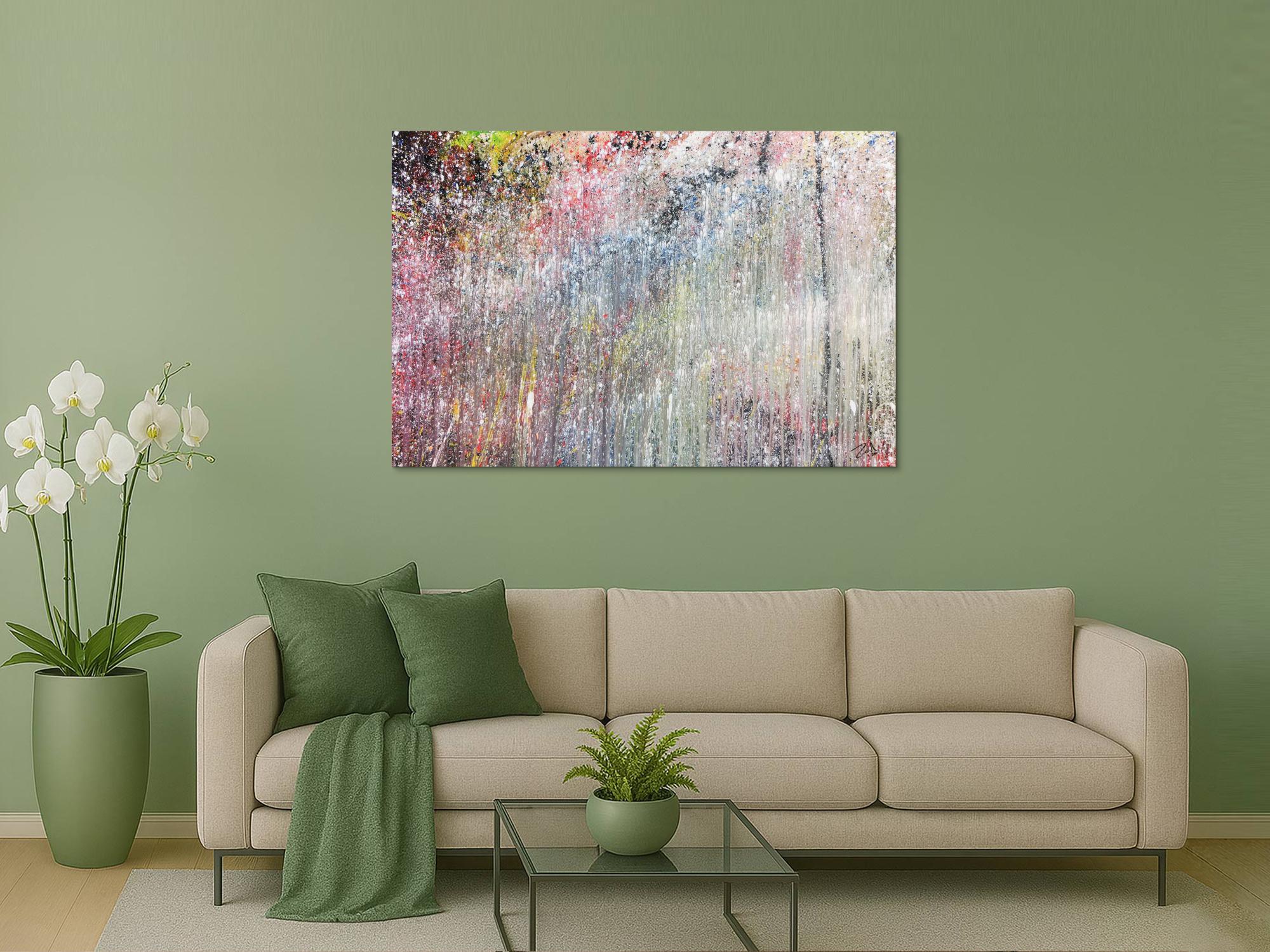 Abstraktes Acrylbild bunt modern schönes Gemälde