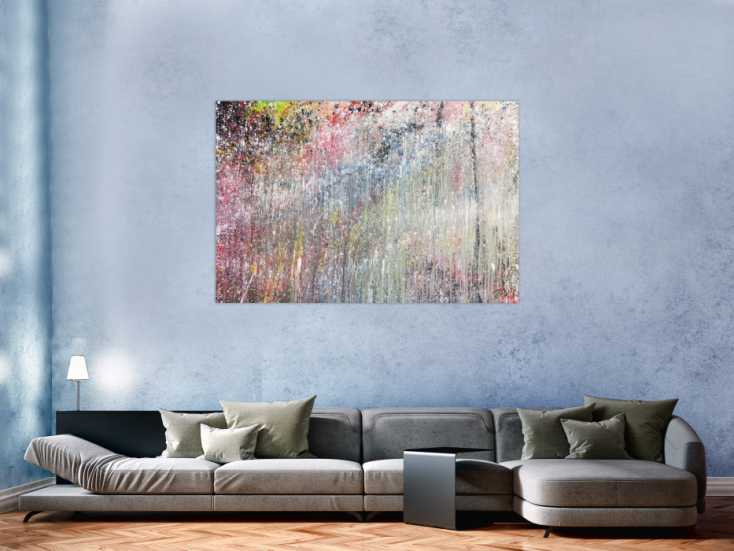#382 Abstraktes Acrylbild bunt modern schönes Gemälde 100x150cm von Alex Zerr