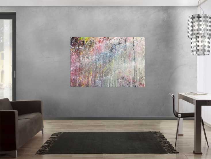 #382 Abstraktes Acrylbild bunt modern schönes Gemälde 100x150cm von Alex Zerr