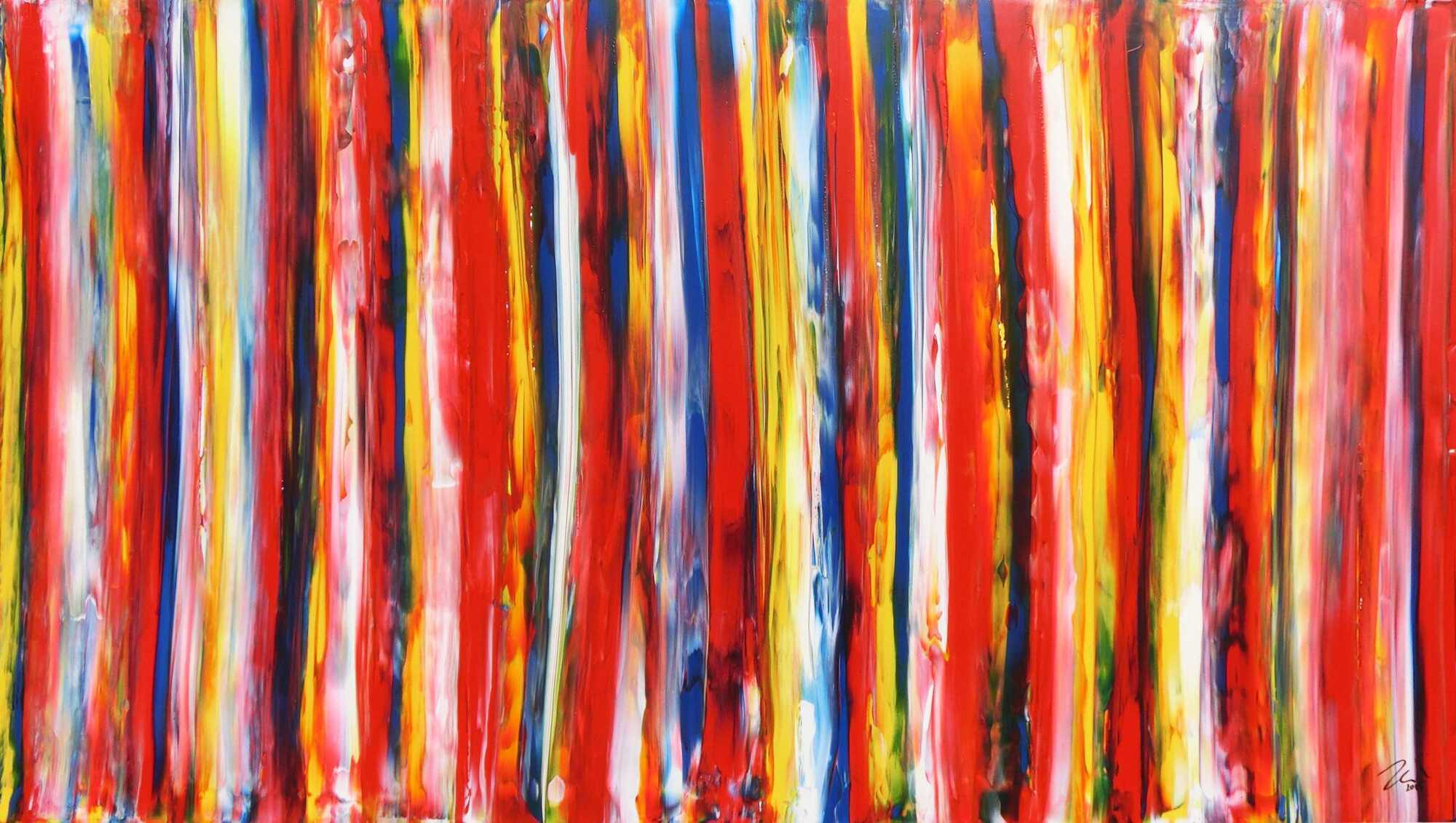 Buntes Acrylbild abstrakt modern viele Farben
