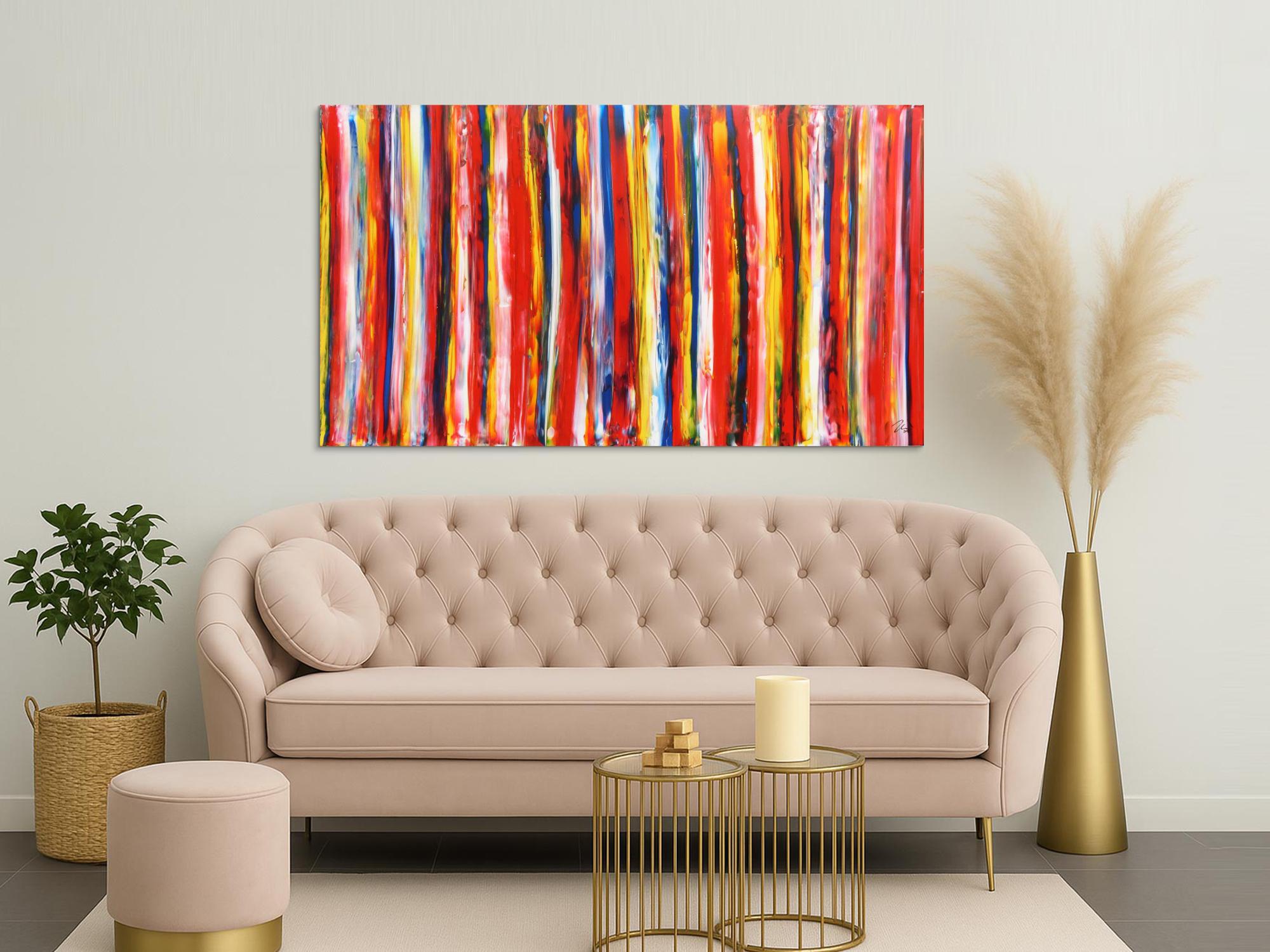 Buntes Acrylbild abstrakt modern viele Farben