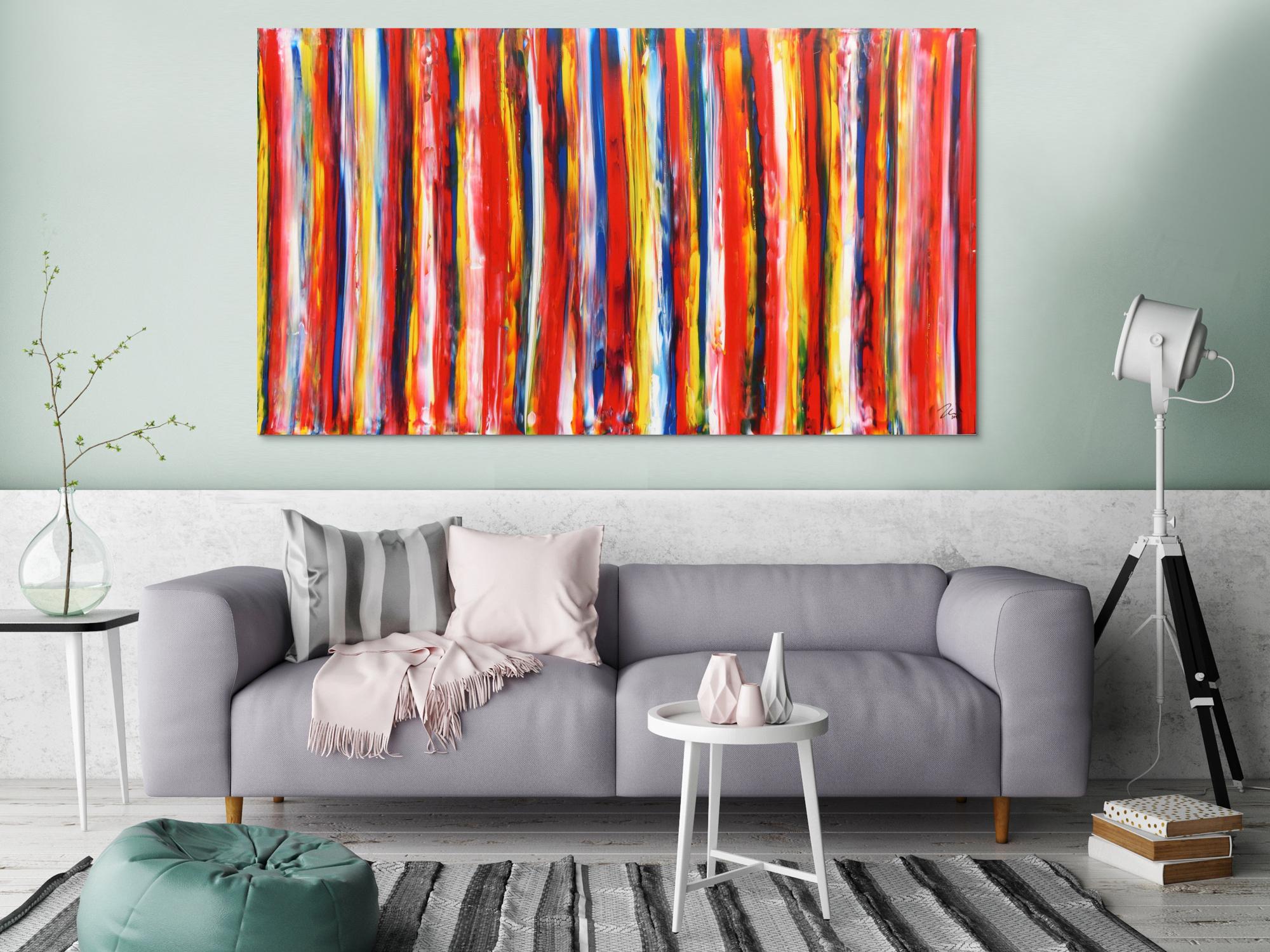 Buntes Acrylbild abstrakt modern viele Farben