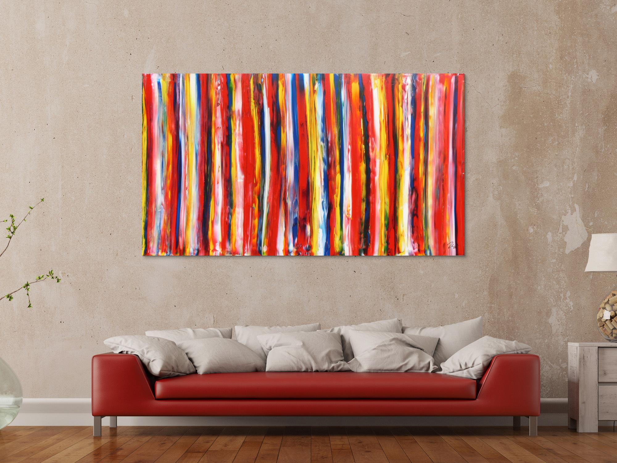 Buntes Acrylbild abstrakt modern viele Farben