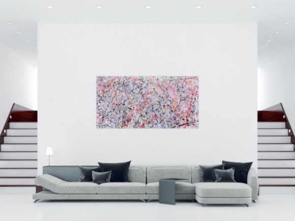 Buntes Acrylbild abstrakt hell schlicht