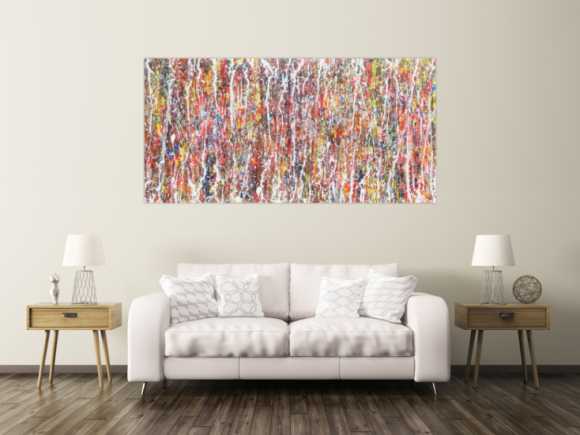Modernes Acrylbild bunt abstrakt viele Farben