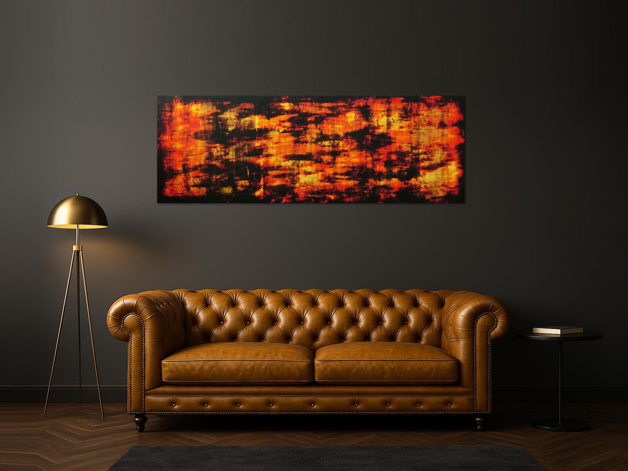 Abstraktes Acryl Gemälde Feuer