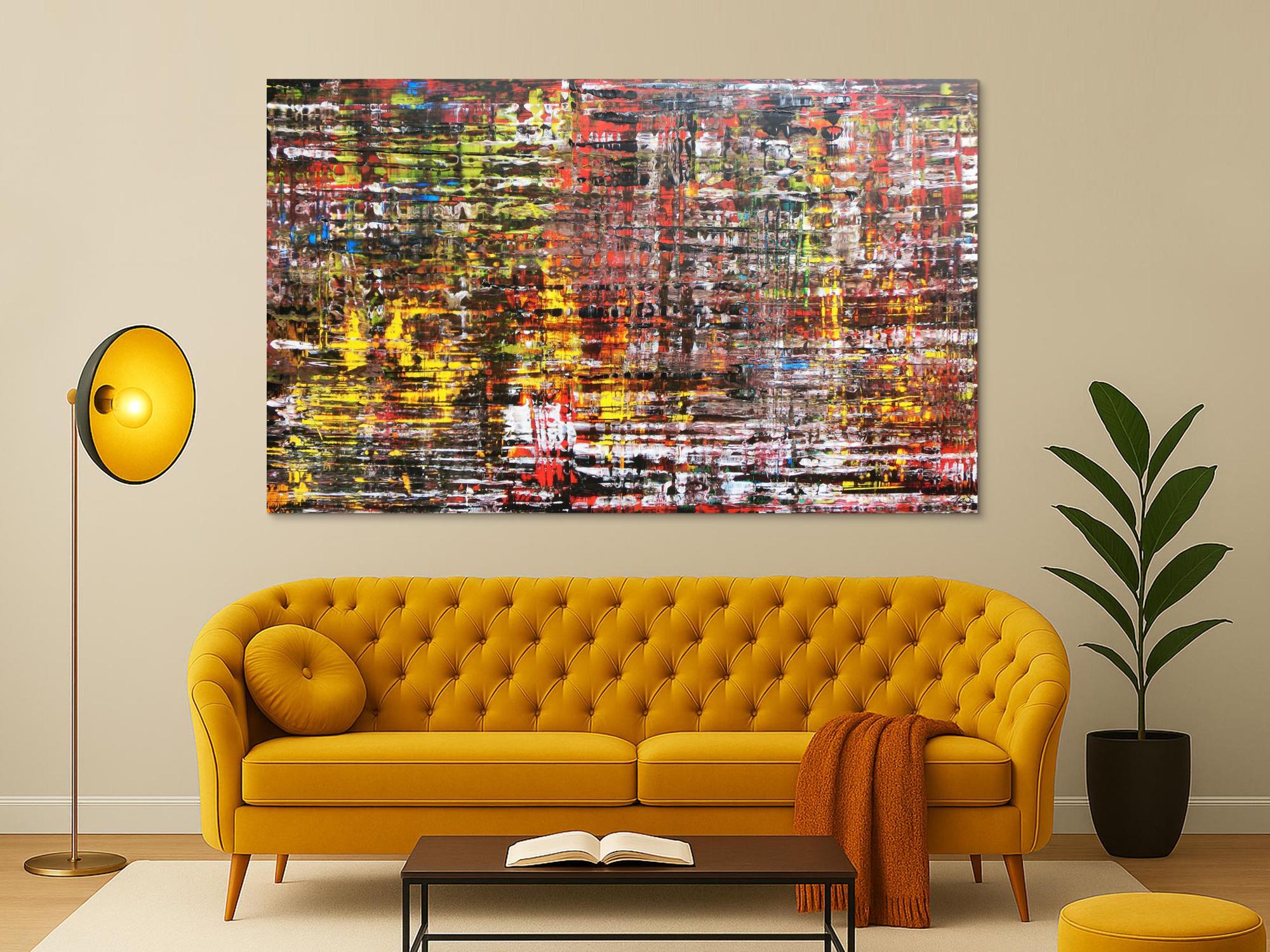 Moderes Acrylbild abstrakt spachtel Technik