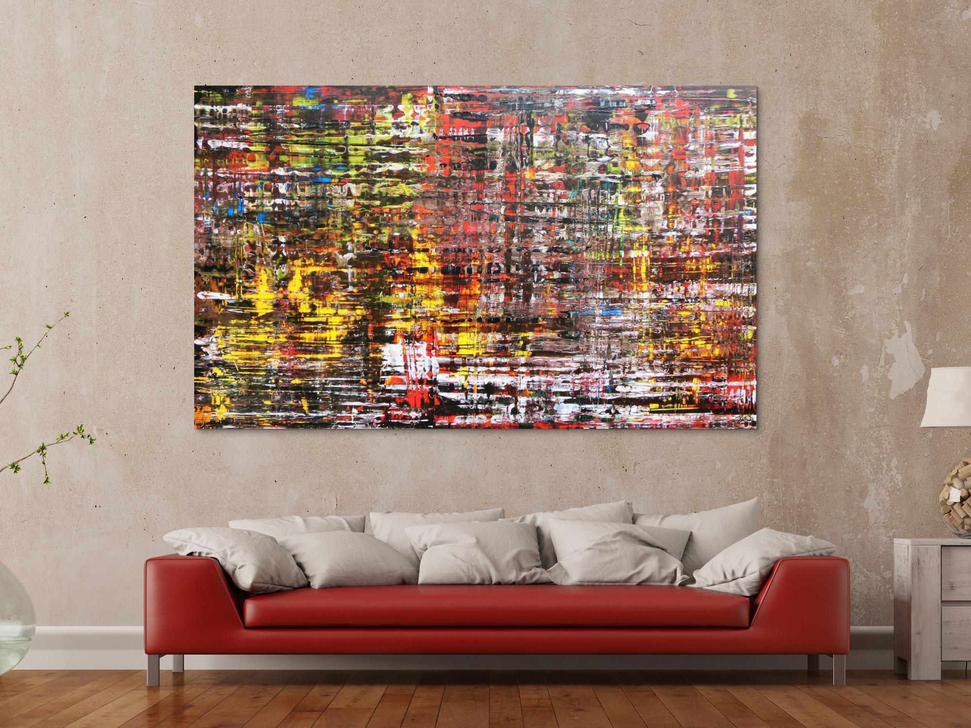 Moderes Acrylbild abstrakt spachtel Technik