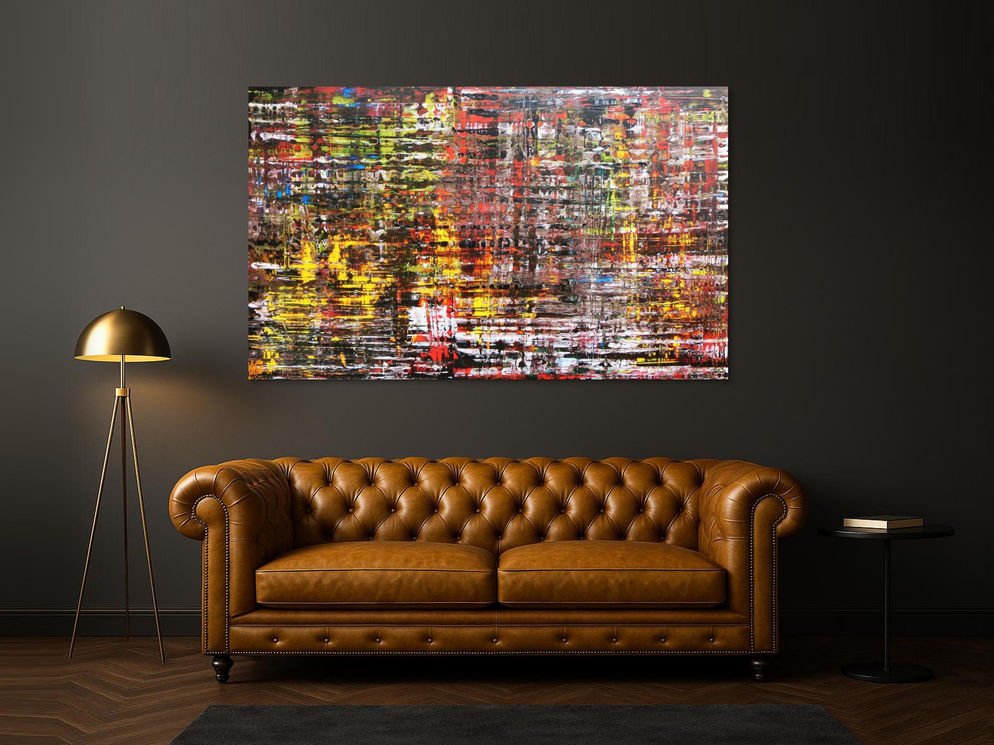 Moderes Acrylbild abstrakt spachtel Technik