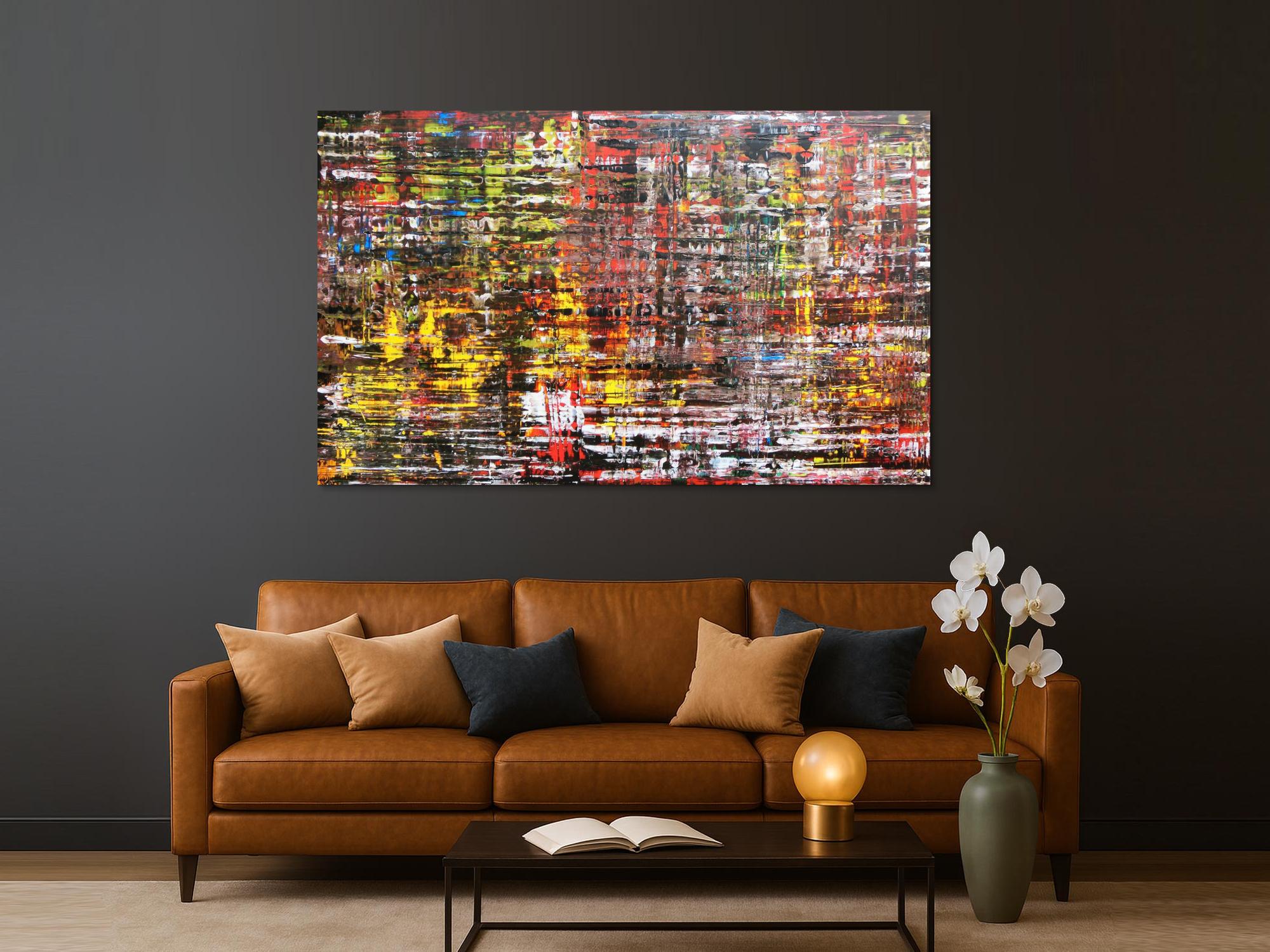 Moderes Acrylbild abstrakt spachtel Technik