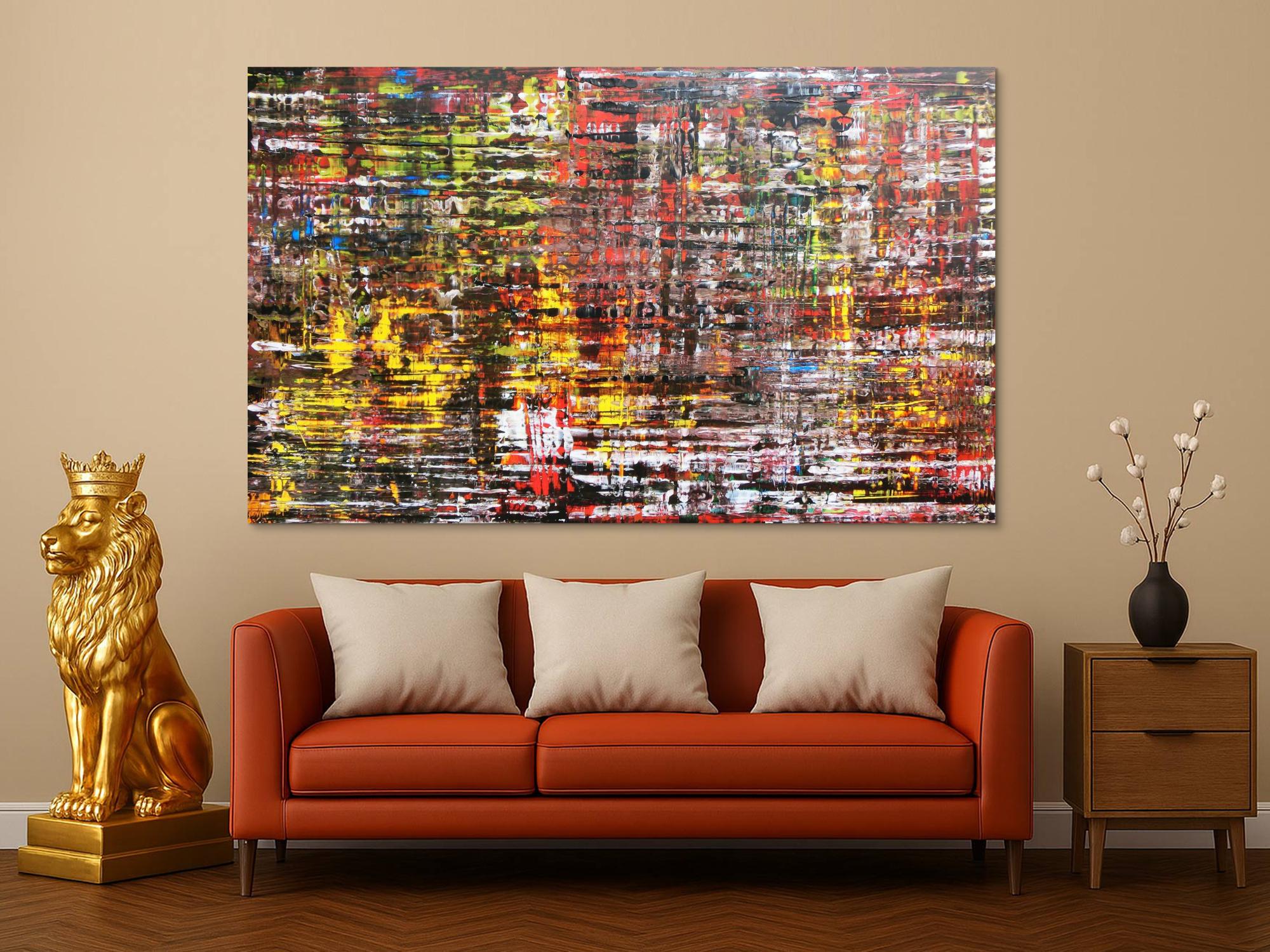 Moderes Acrylbild abstrakt spachtel Technik