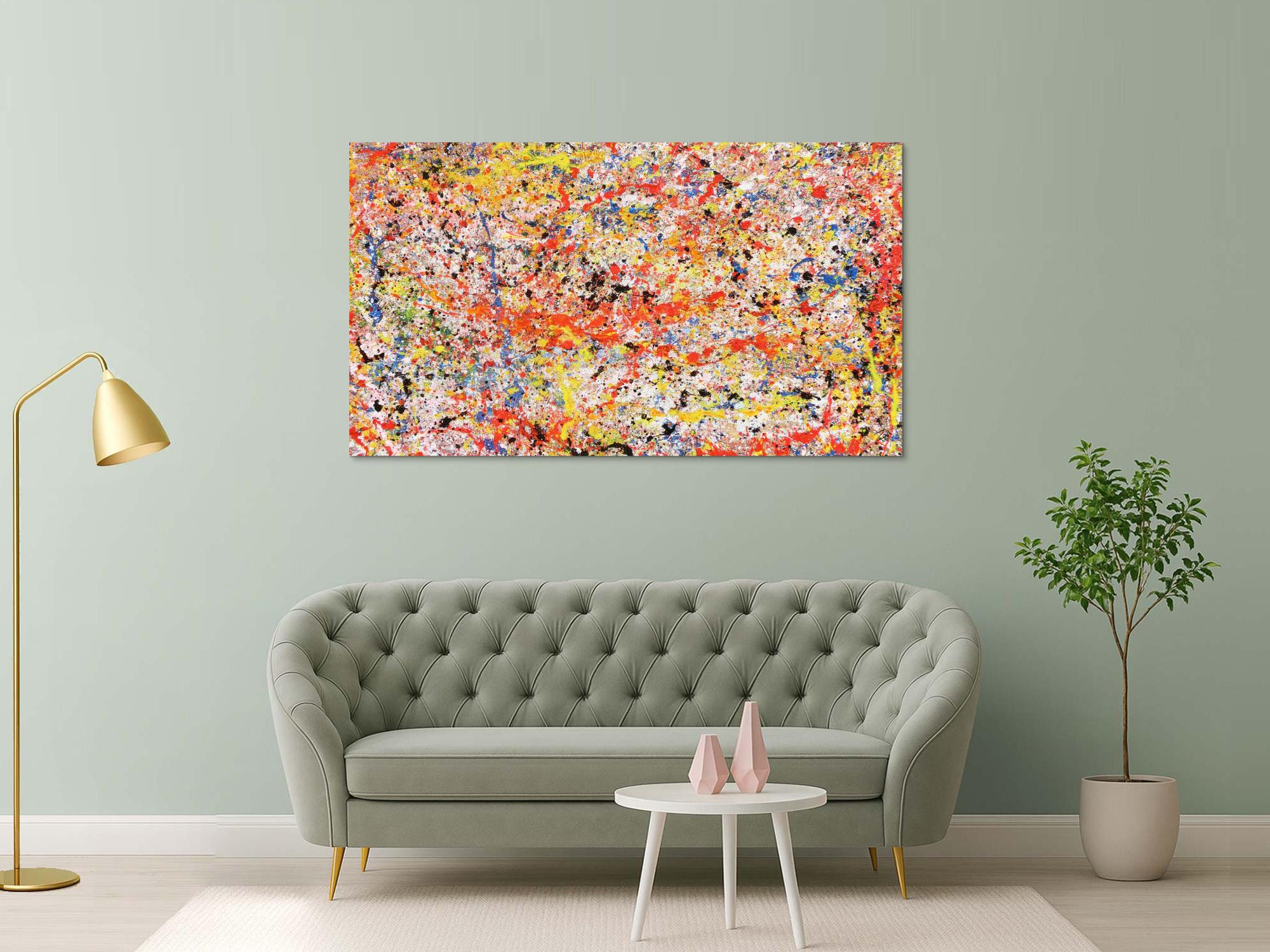 Buntes Acrylbild abstrakt sehr modern viele Farben