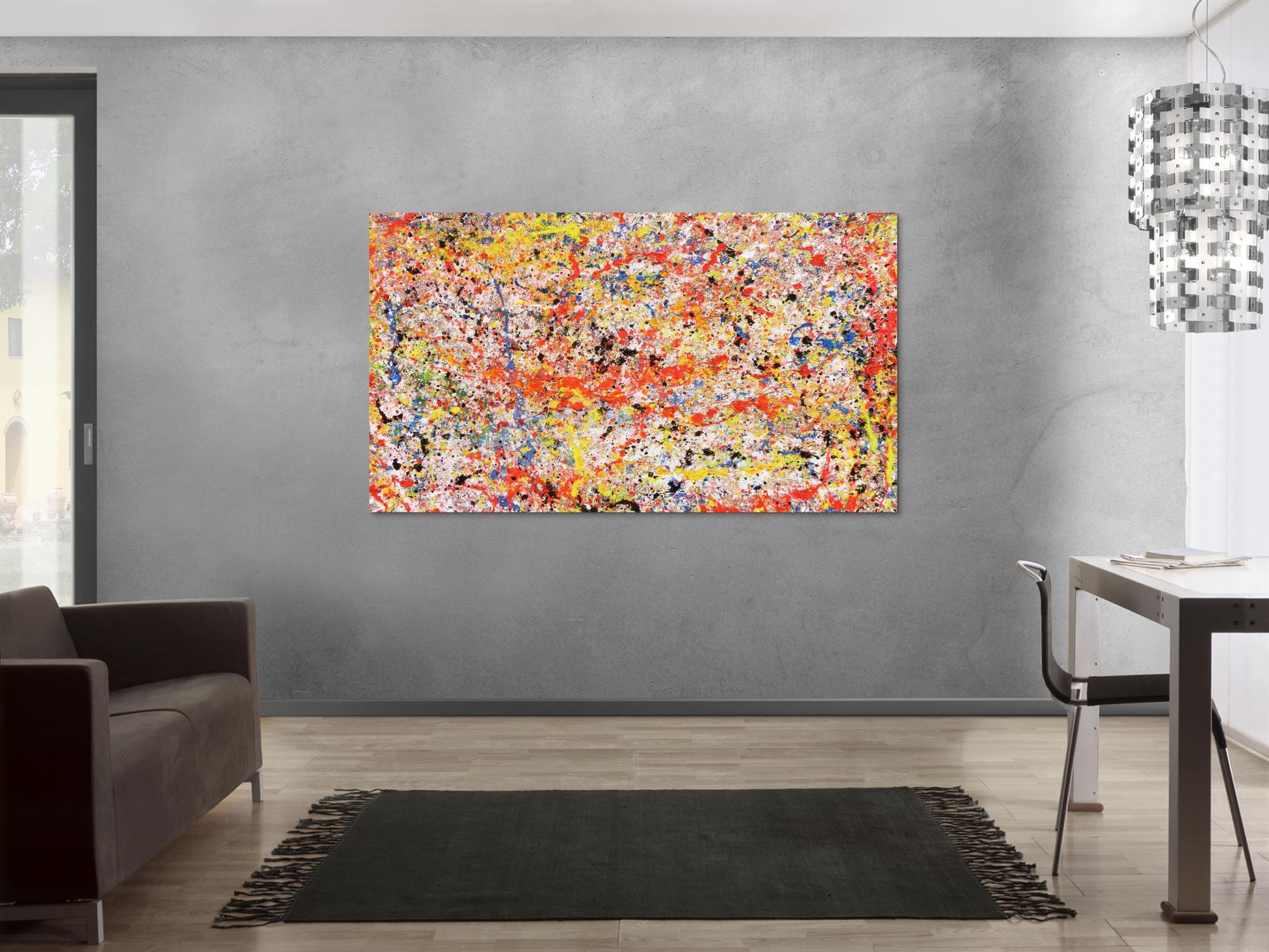 Buntes Acrylbild abstrakt sehr modern viele Farben