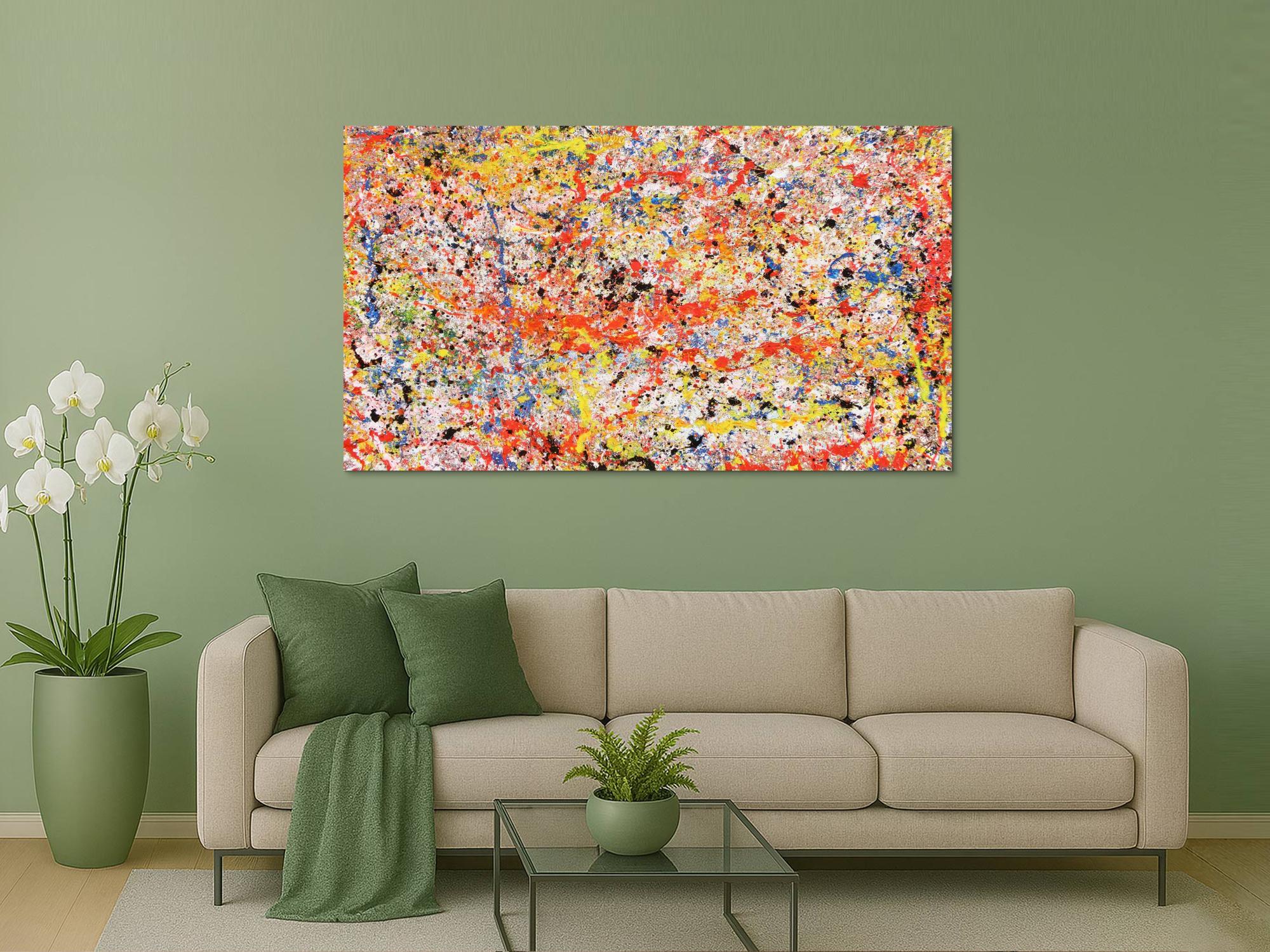 Buntes Acrylbild abstrakt sehr modern viele Farben