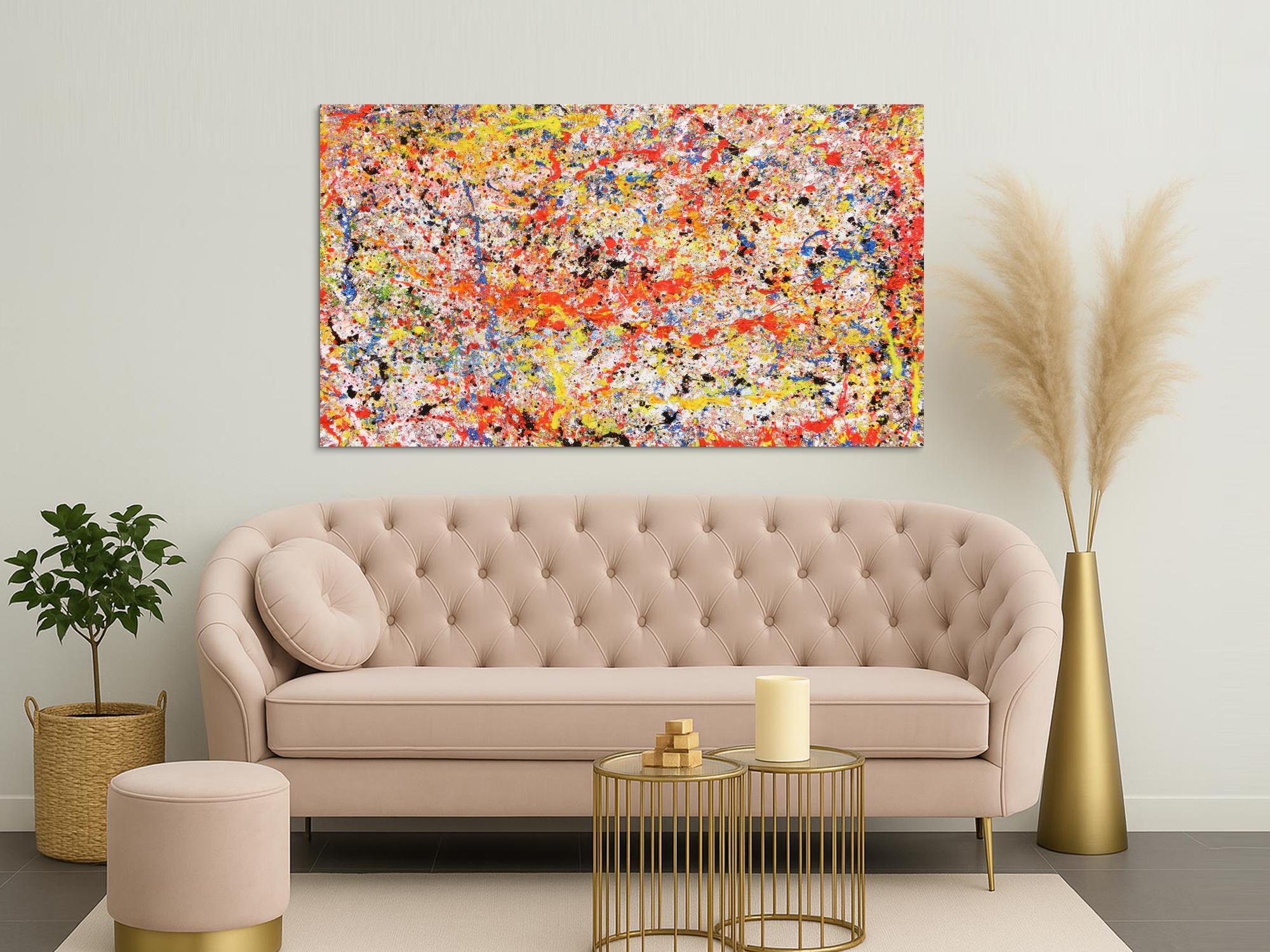 Buntes Acrylbild abstrakt sehr modern viele Farben